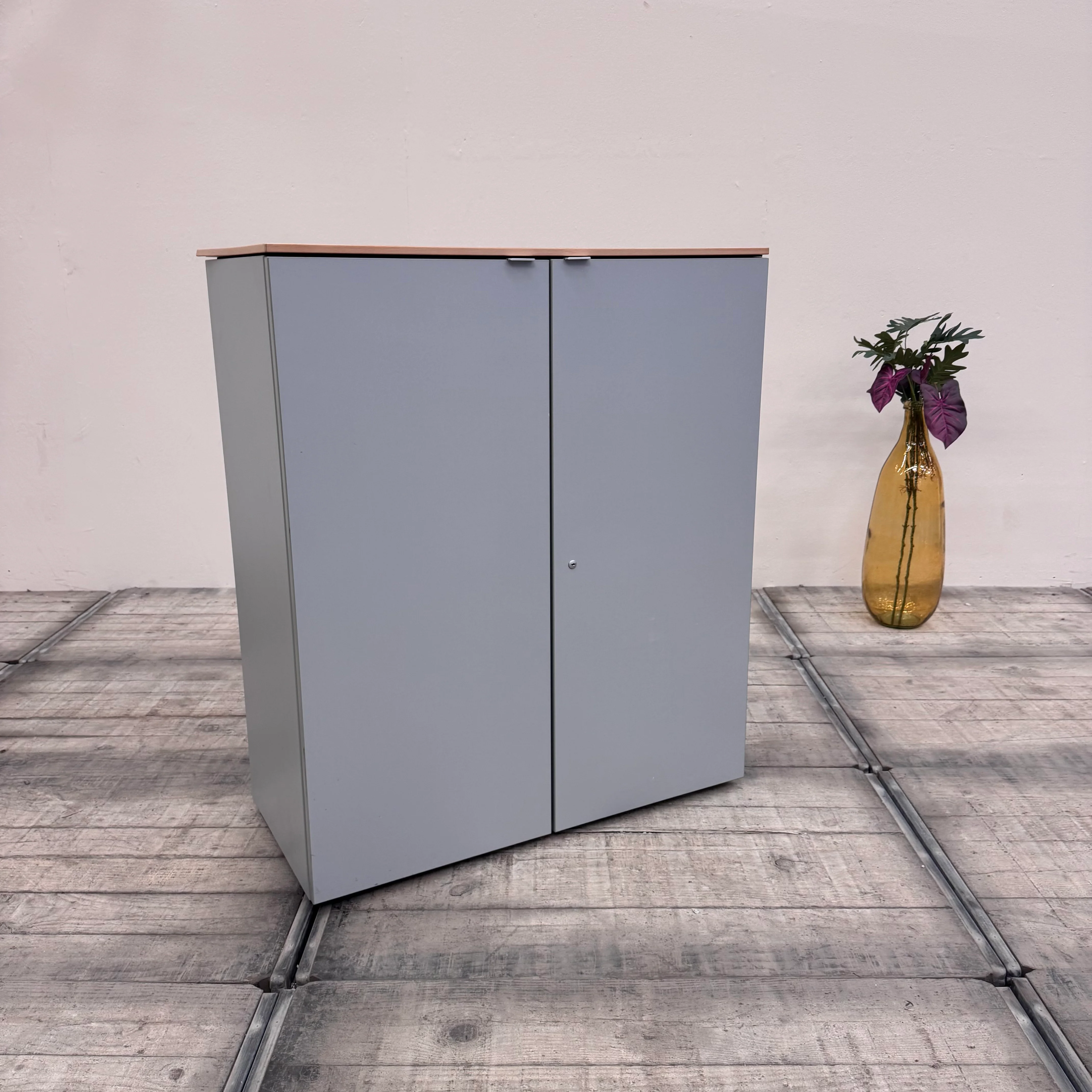 Aktenschrank Highboard mit 2 Schubladen Hängeregister Büro Schrank Gebraucht - Image 2
