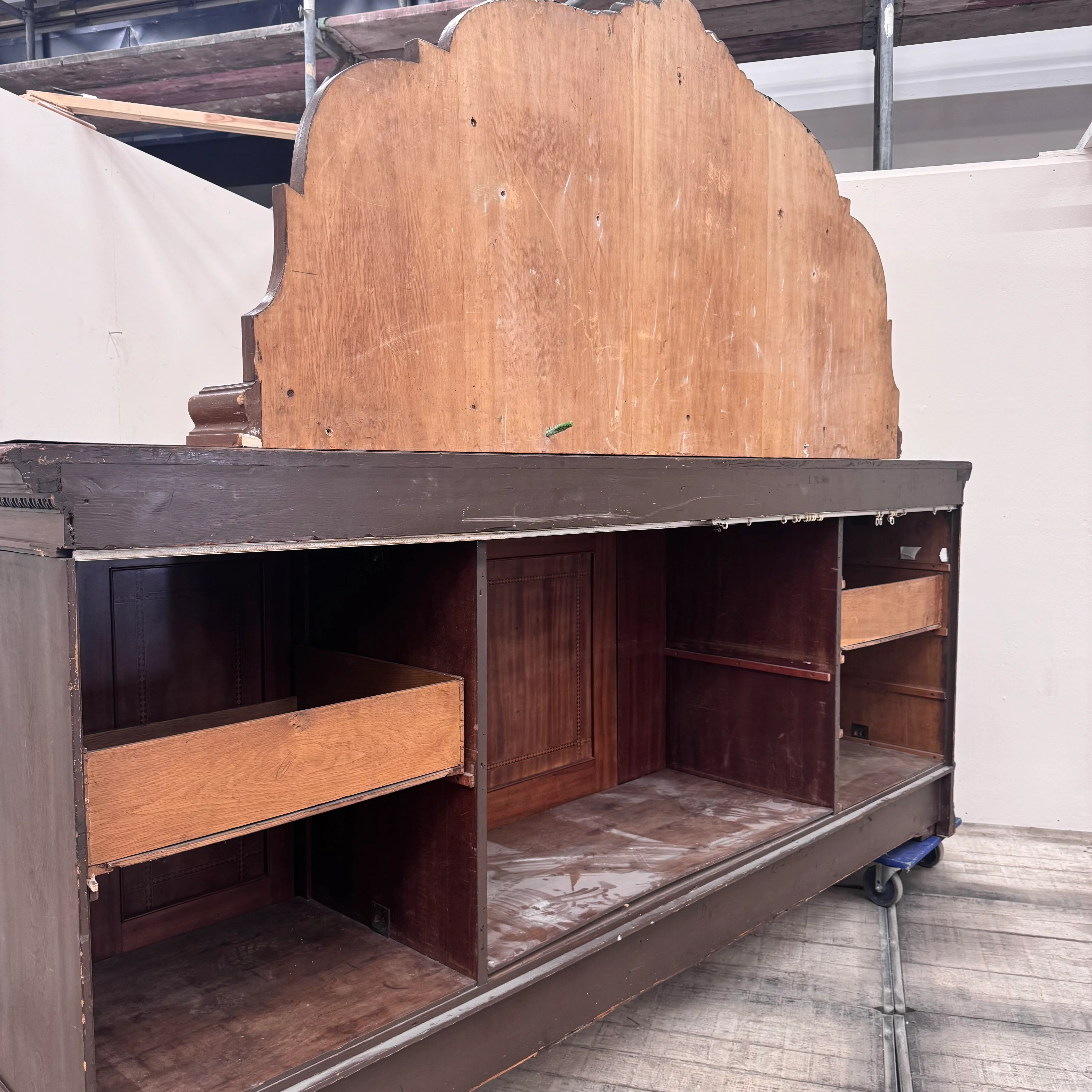 Antikes Buffet Eiche Massiv Historisch Reich verziert Sideboard Gebraucht - Image 11