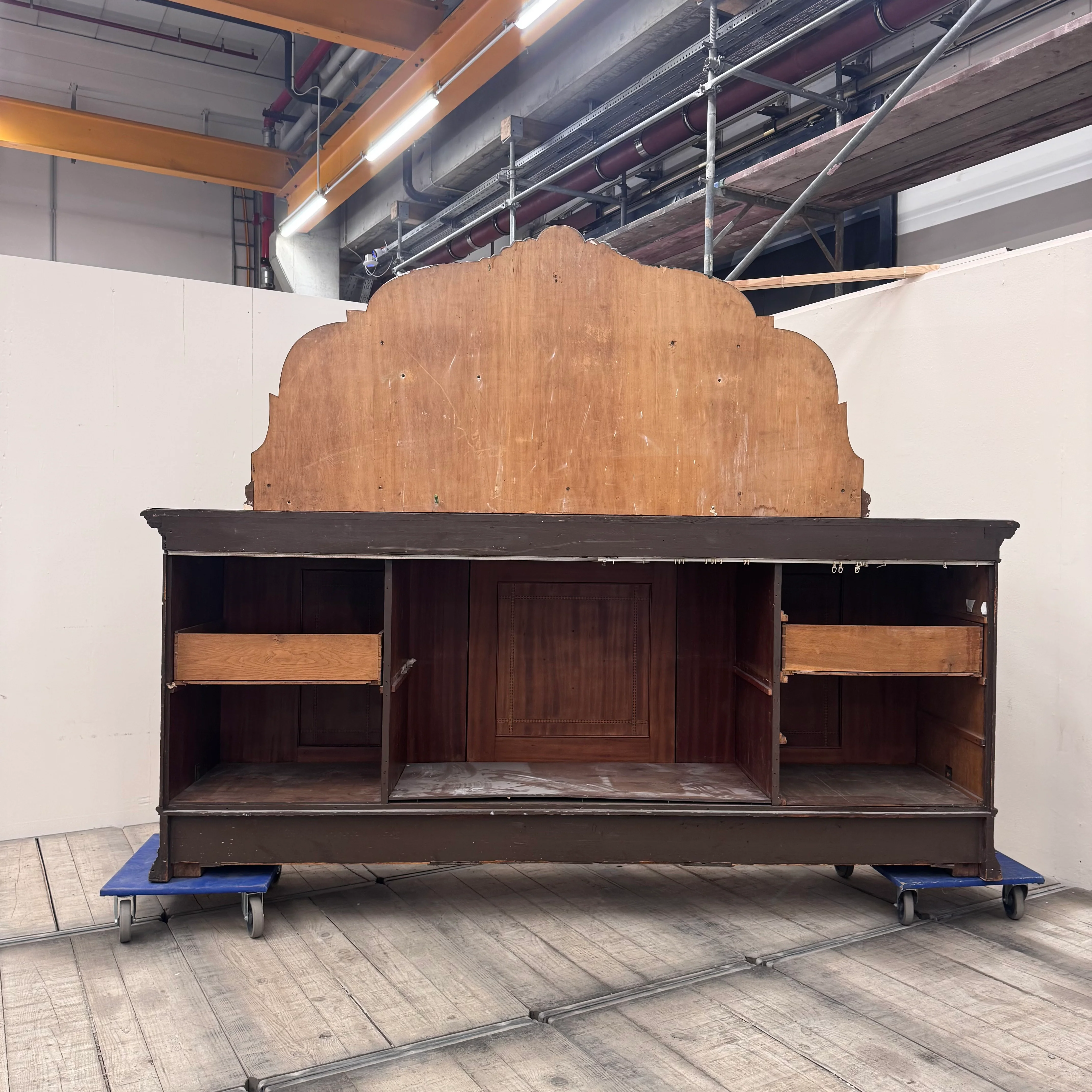 Antikes Buffet Eiche Massiv Historisch Reich verziert Sideboard Gebraucht - Image 13