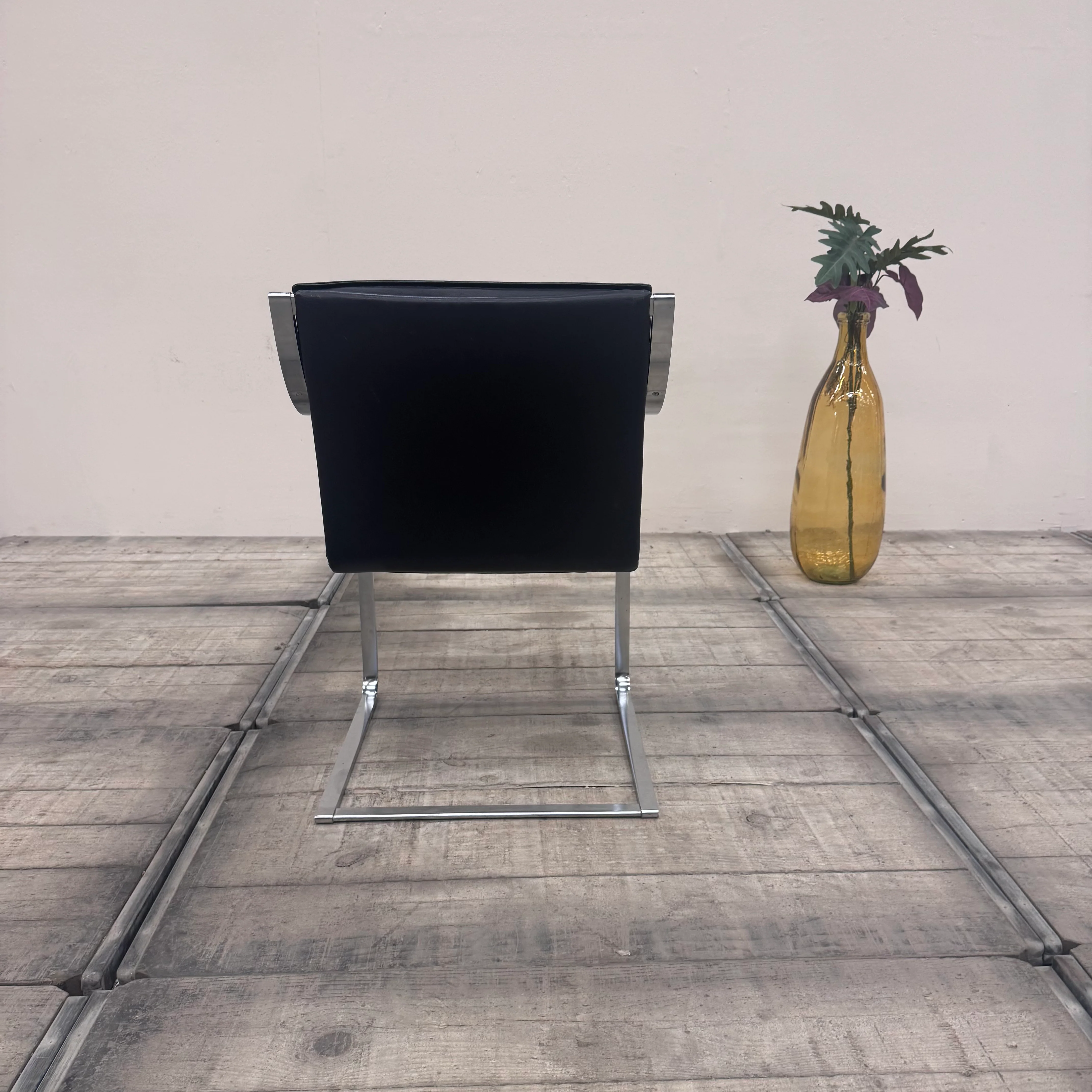 Walter Knoll Rudolph Glatzl Art Collection Freischwinger Schwarz Leder Design Klassiker Gebraucht - Image 11