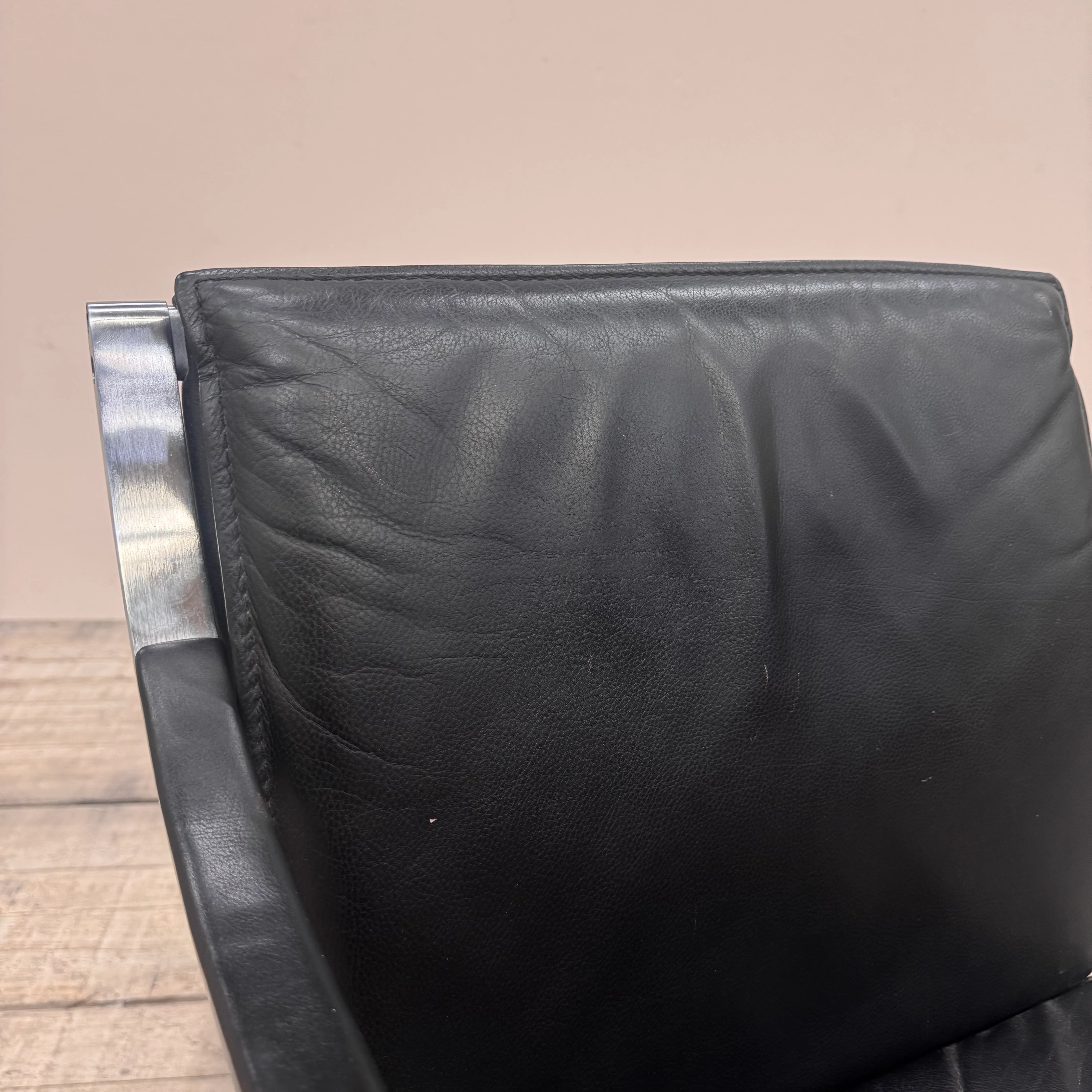 Walter Knoll Rudolph Glatzl Art Collection Freischwinger Schwarz Leder Design Klassiker Gebraucht - Image 7