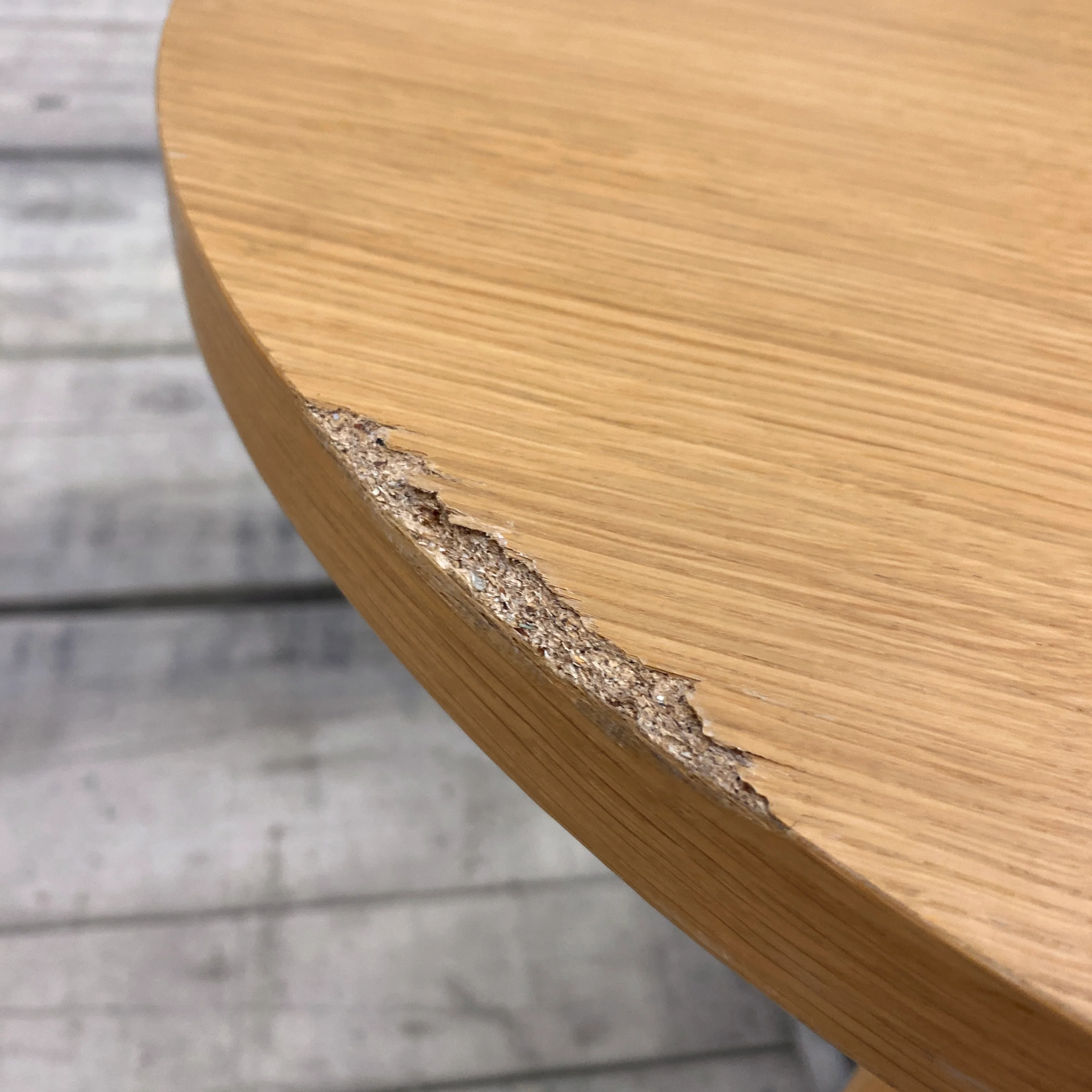 Beistelltisch Rund Braun Holz Tisch 60cm Eiche Gebraucht - Image 3