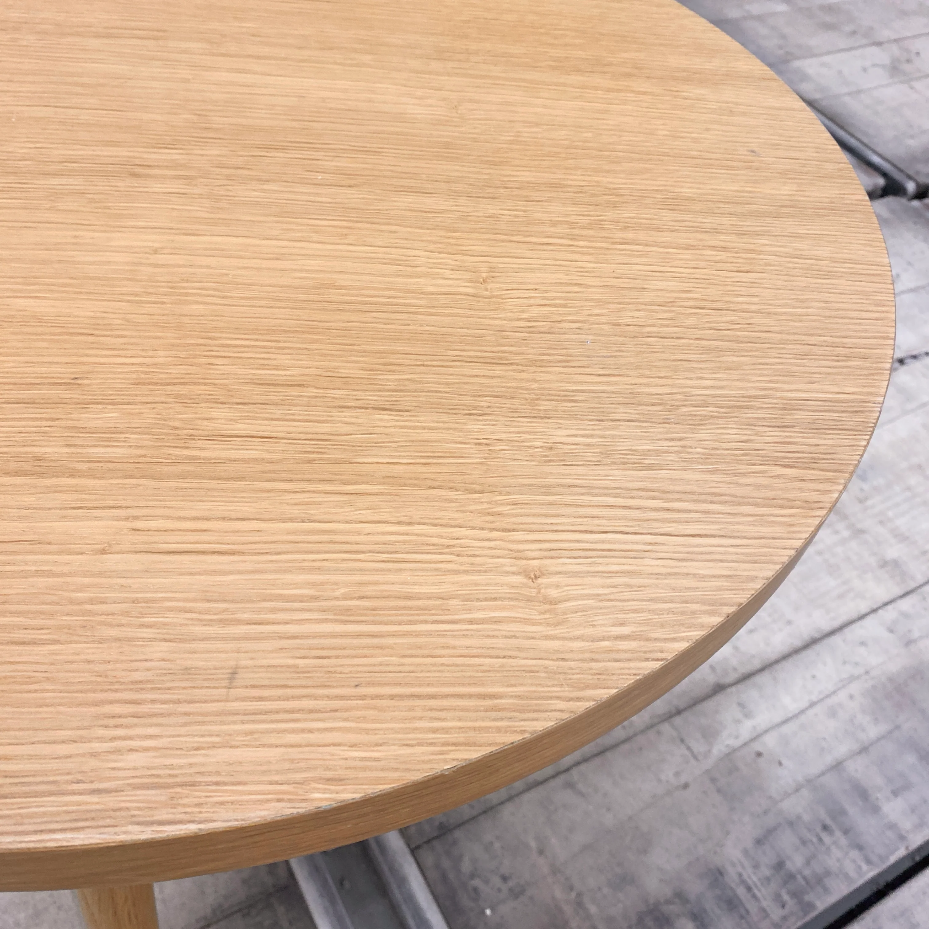 Beistelltisch Rund Braun Holz Tisch 60cm Eiche Gebraucht - Image 4