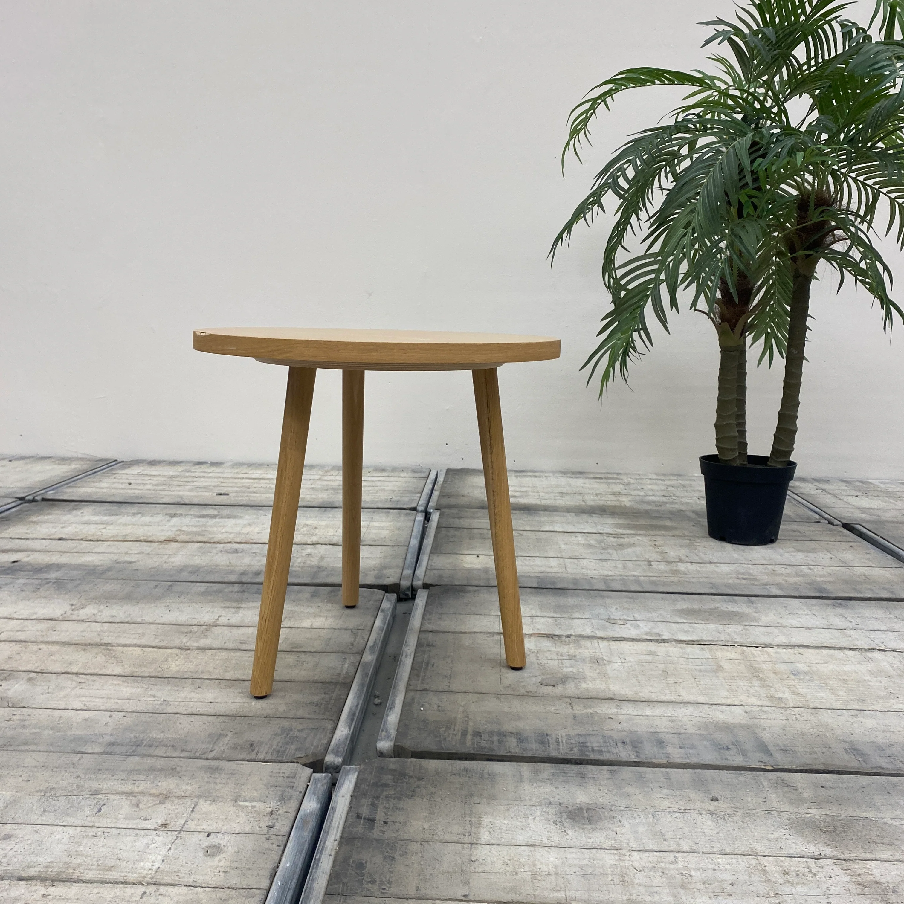 Beistelltisch Rund Braun Holz Tisch 60cm Eiche Gebraucht - Image 6