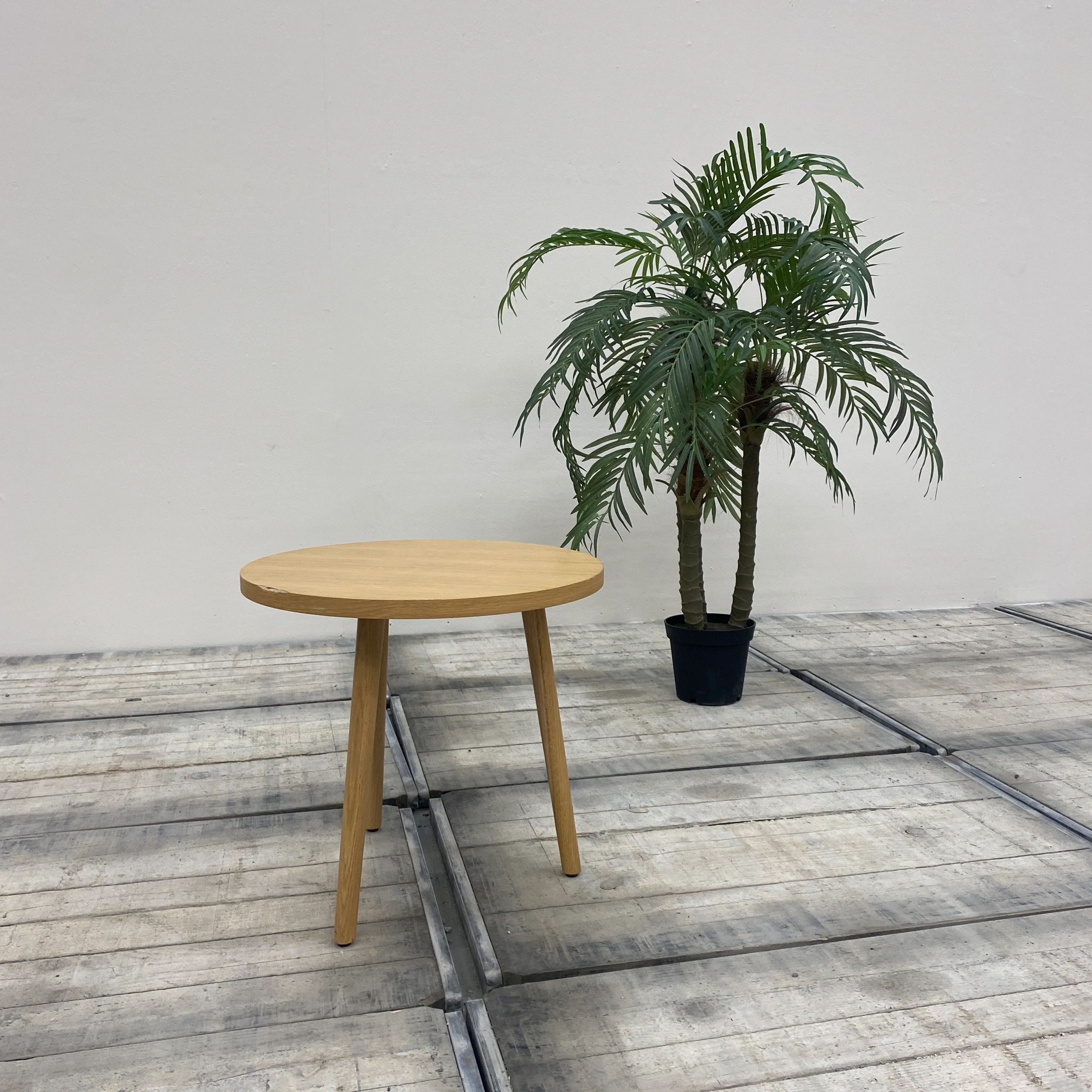 Beistelltisch Rund Braun Holz Tisch 60cm Eiche Gebraucht - Image 7