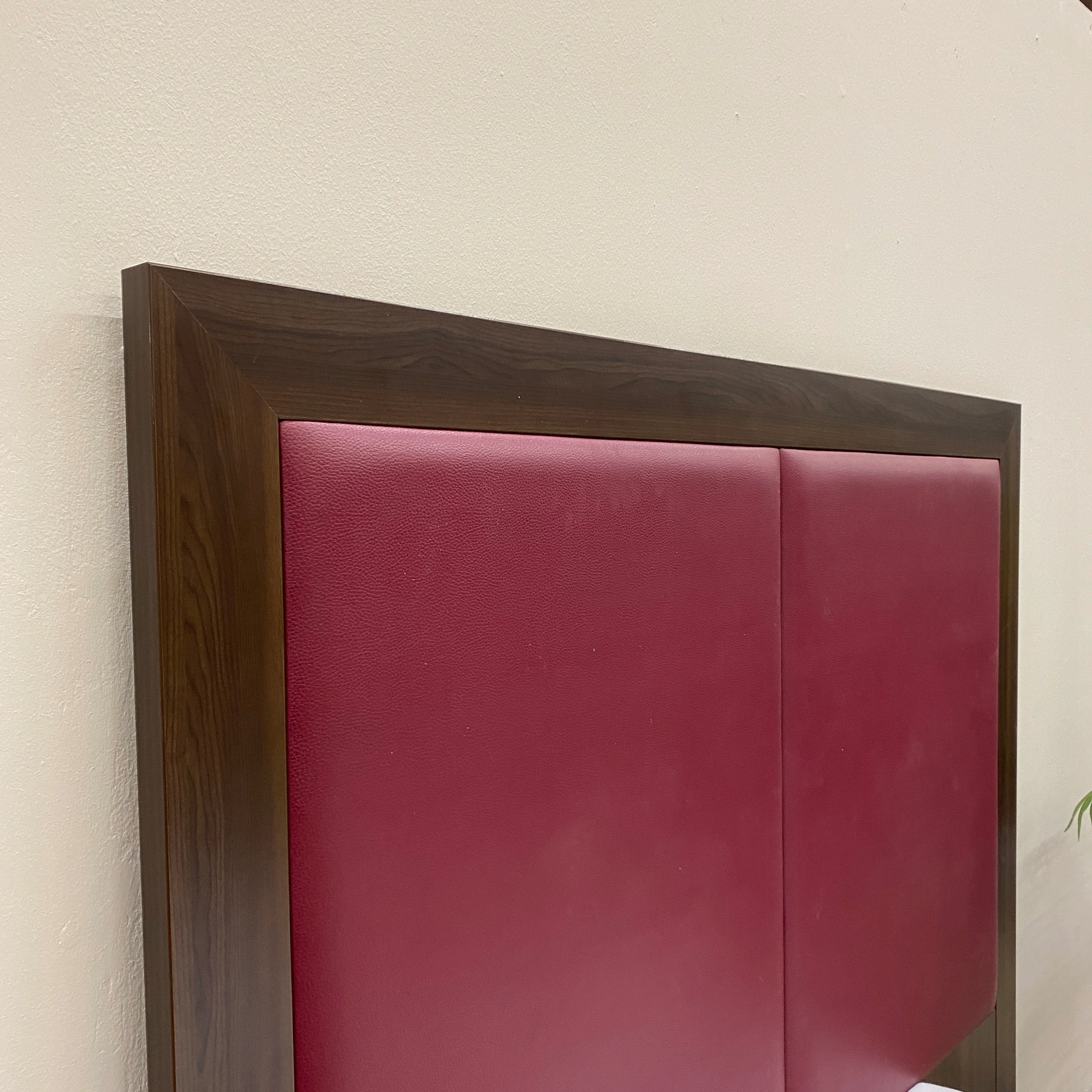 Bettkopfteil 160cm Kunstleder Bordeaux Eiche Dunkel Gebraucht - Image 2