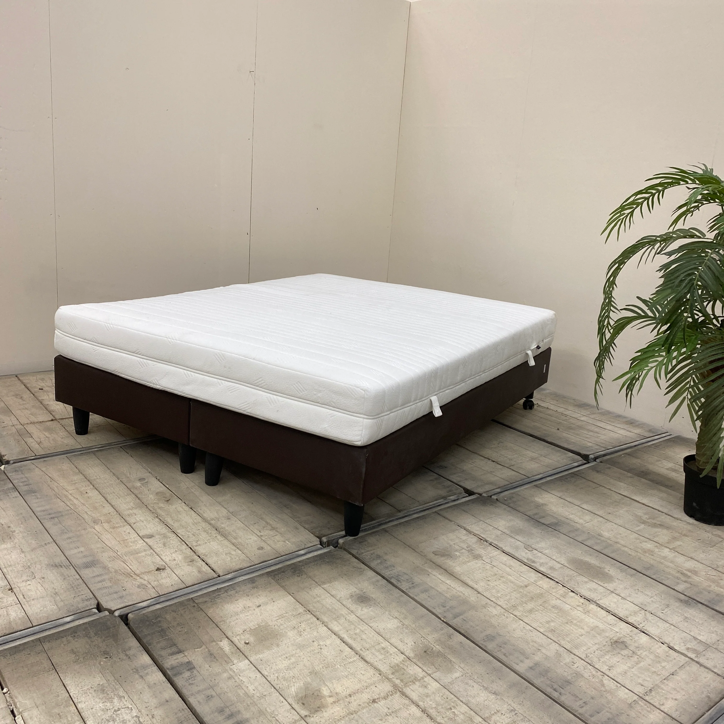 Boxspringbett 160x200 Dunkelbraun Doppelbett Bett Gebraucht - Image 8