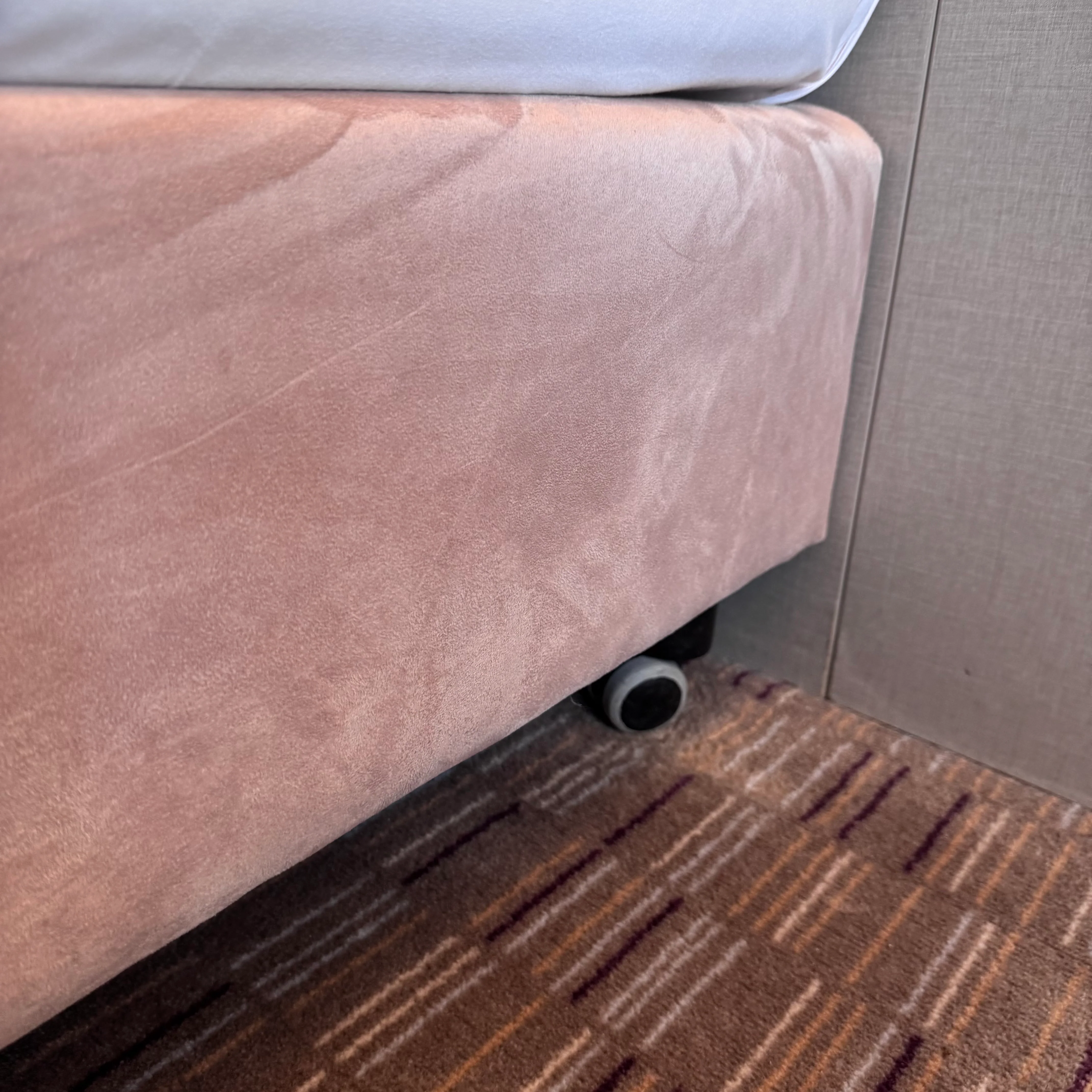Boxspringbett Altrosa 180x200 Velours Inkl Federkern Matratze Bett Gebraucht - Image 9