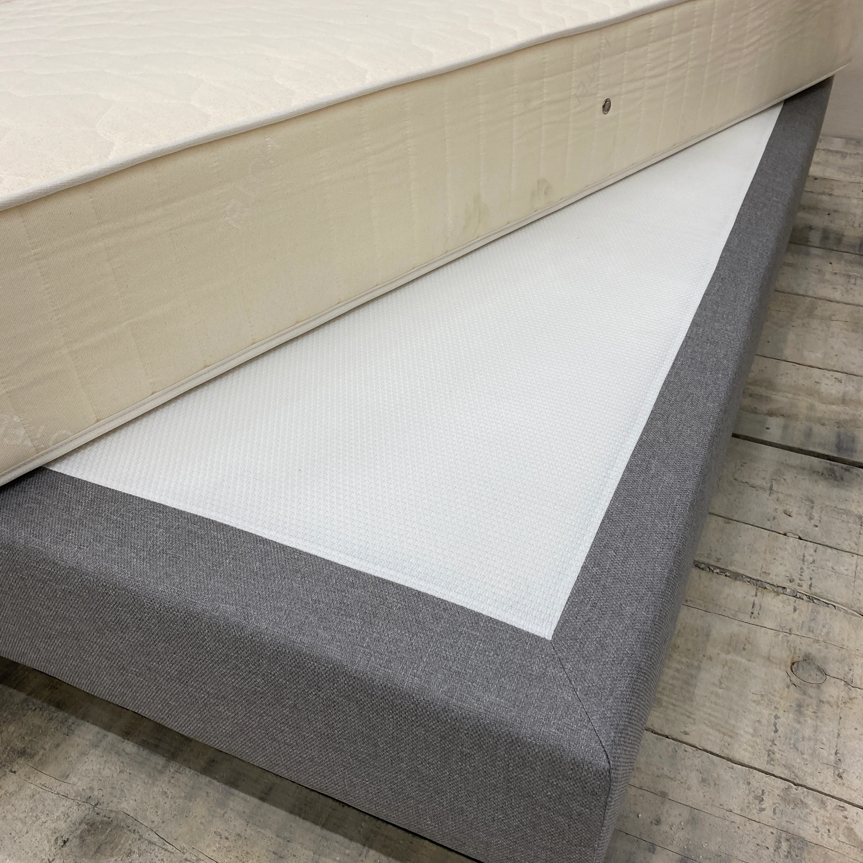 Boxspringbett 90x200 Grau Inkl. Federkern Matratze Bett Gebraucht - Image 12