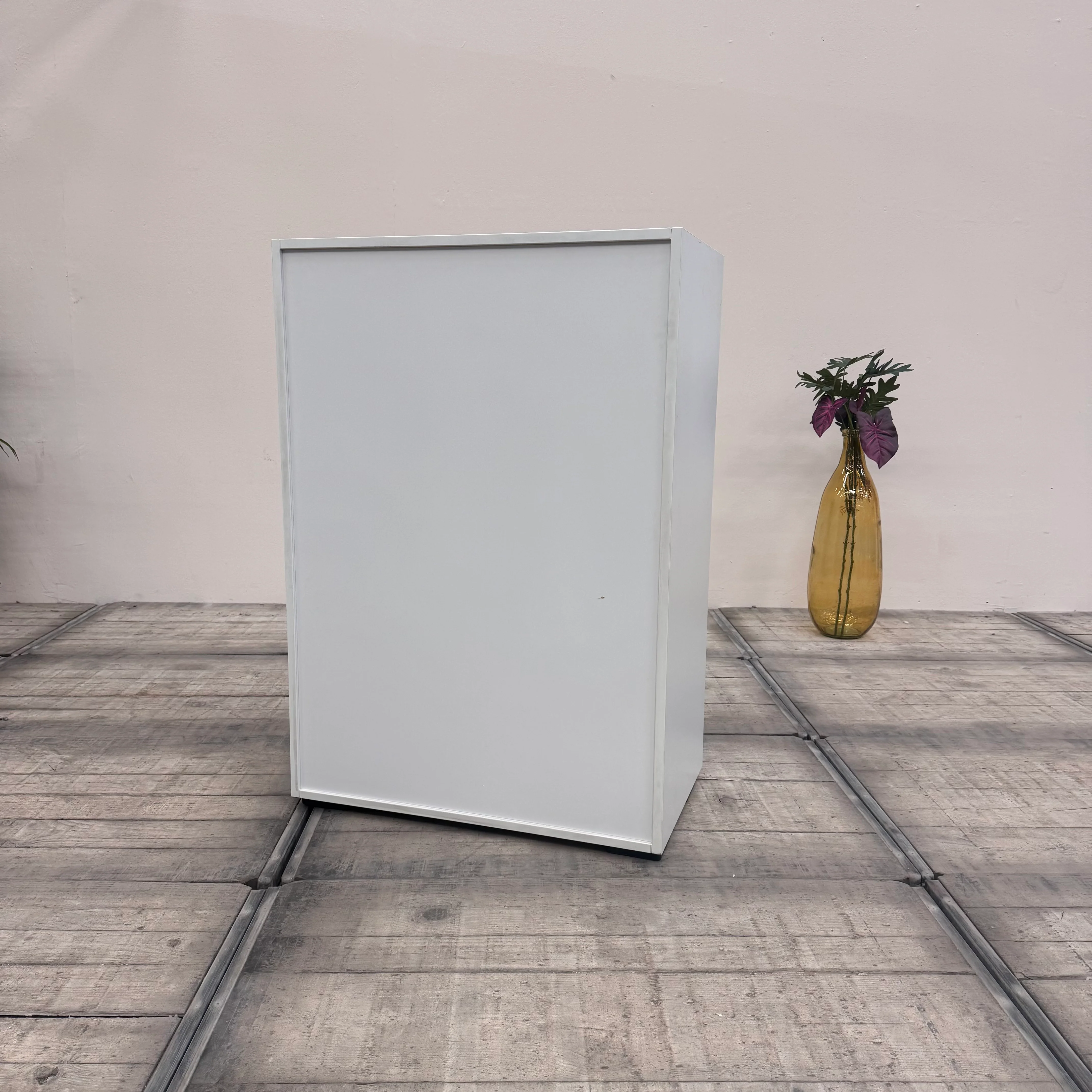 Büro Regal Lichtgrau 80cm Holz Aktenregal 3 OH Gebraucht - Image 6