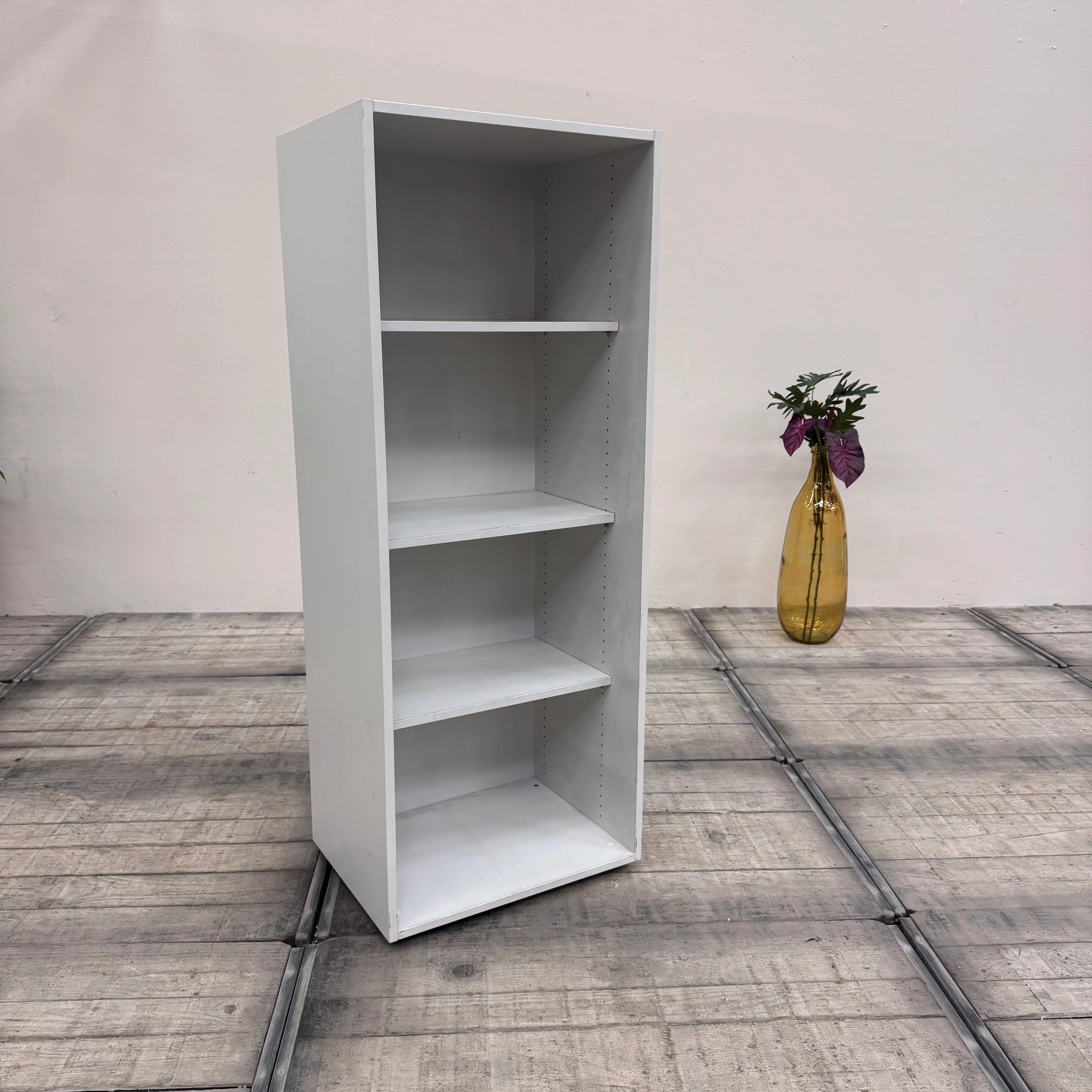 Büro Regal grau Holz 4OH Gebraucht 80x155