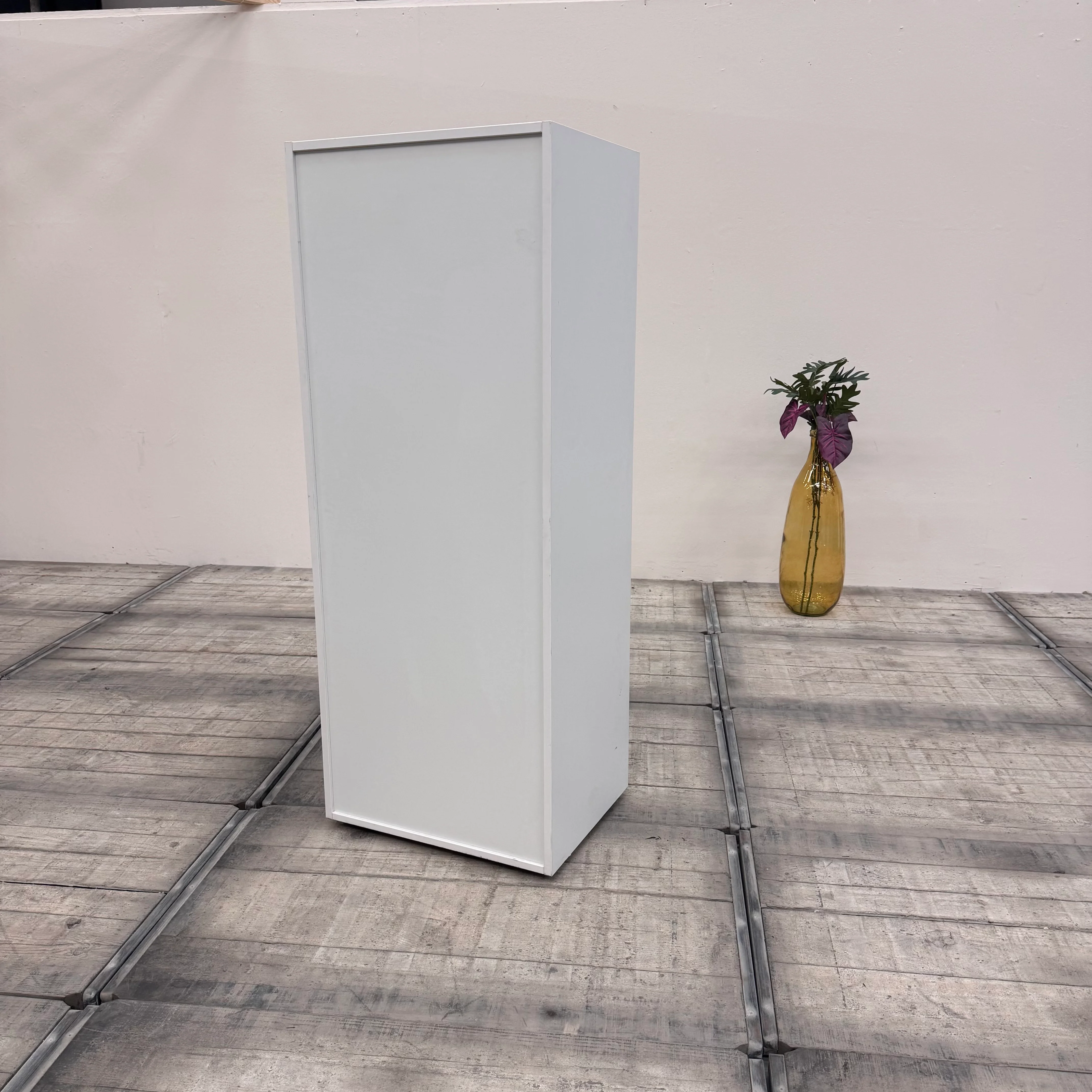 Büro Regal grau Holz 4OH Gebraucht 80x155 - Image 8