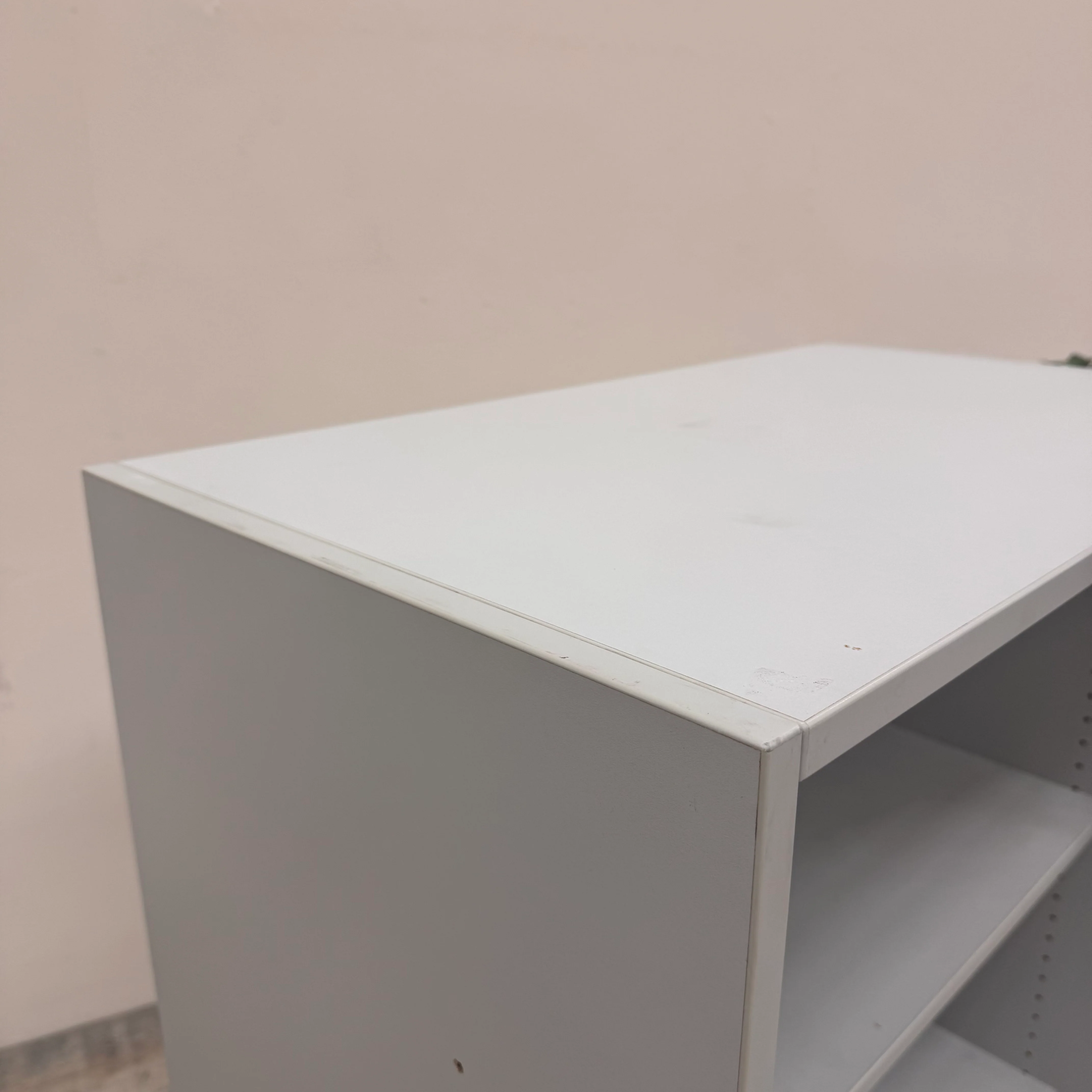 Büro Regal Grau 80cm Holz Aktenregal 3 OH Gebraucht - Image 4