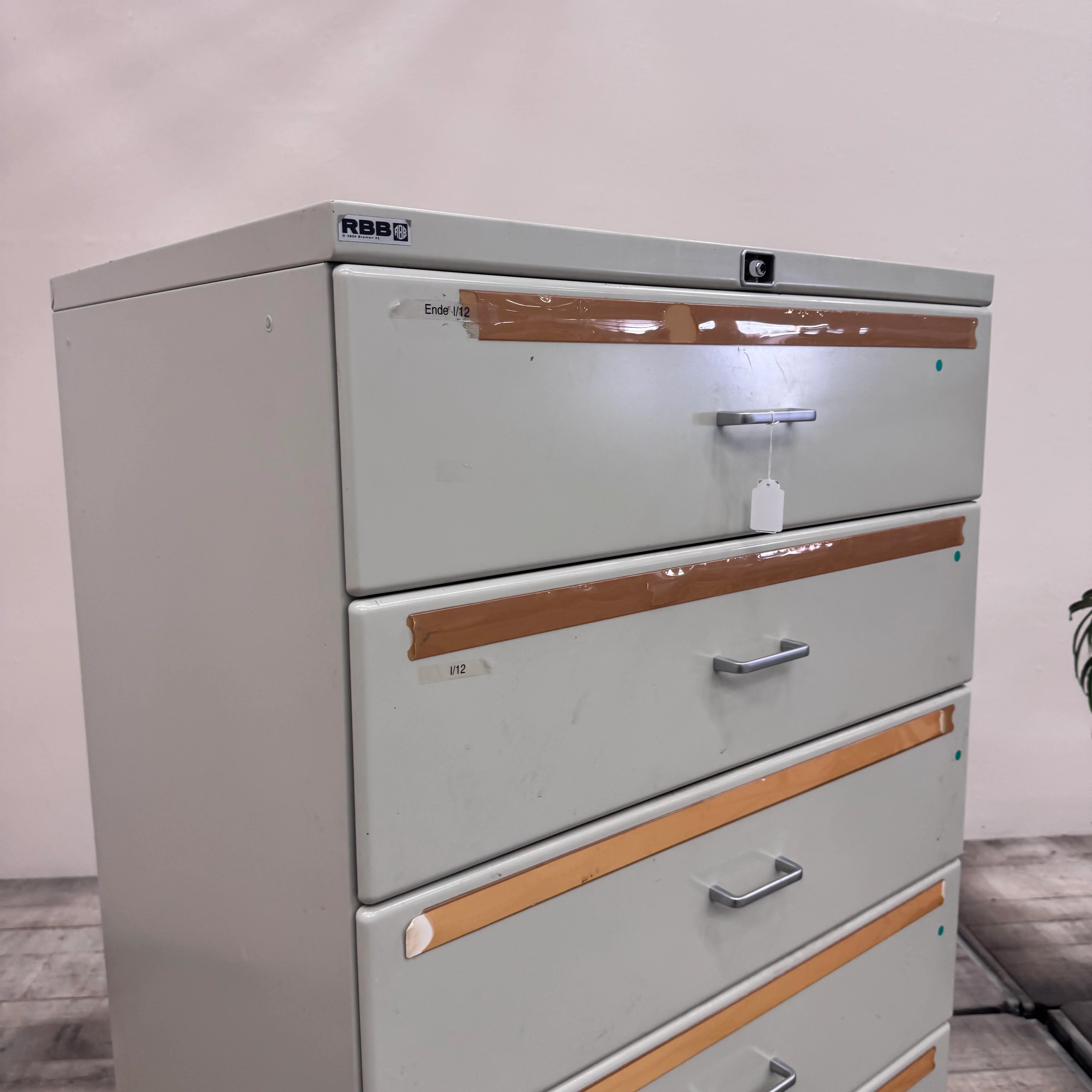 RBB Karteischrank Metallschrank Büro Schrank 6 Schubladen Büroauflösung Gebraucht - Image 4