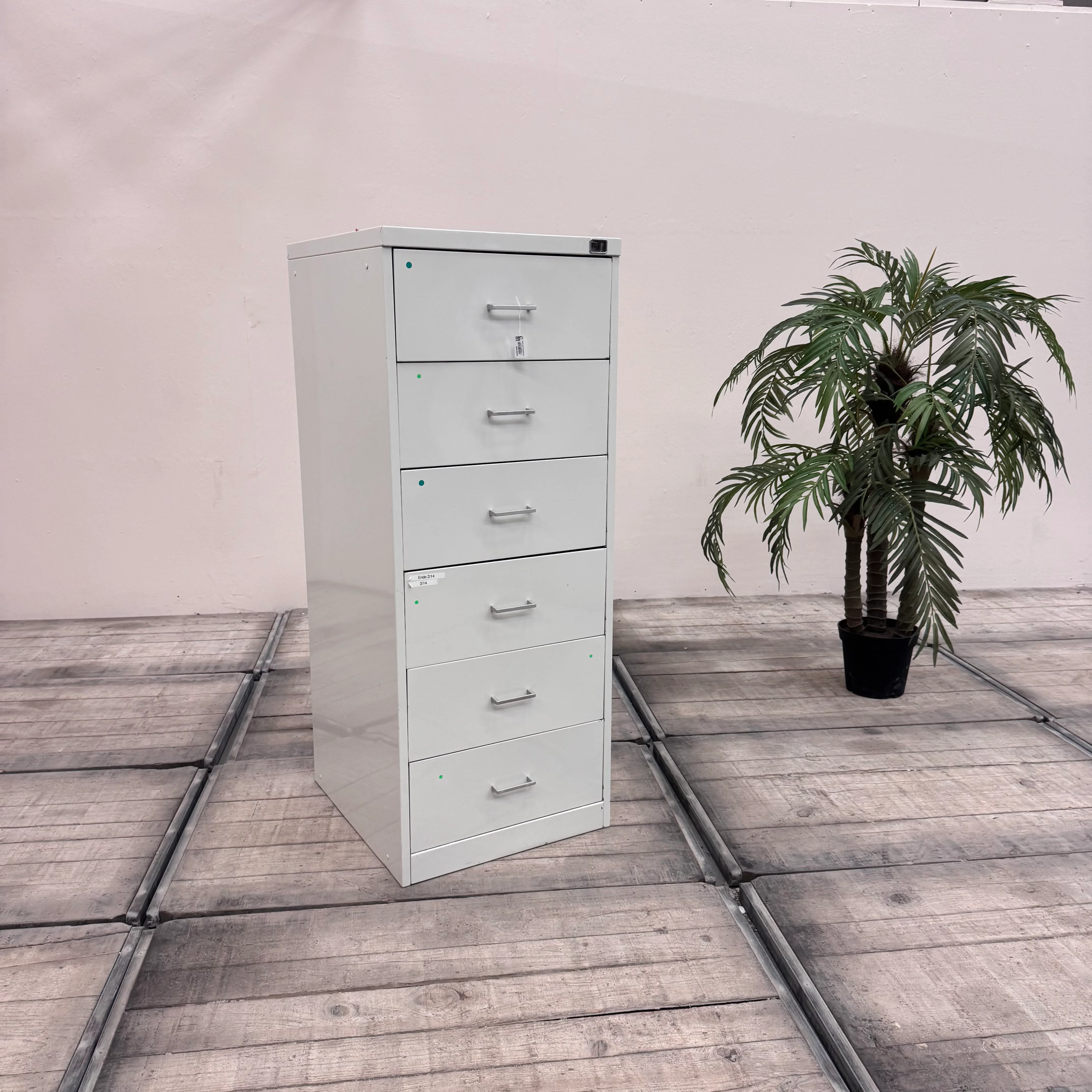 Karteischrank Grau Metall Büro Schrank 6 Schubladen Aktenschrank Gebraucht