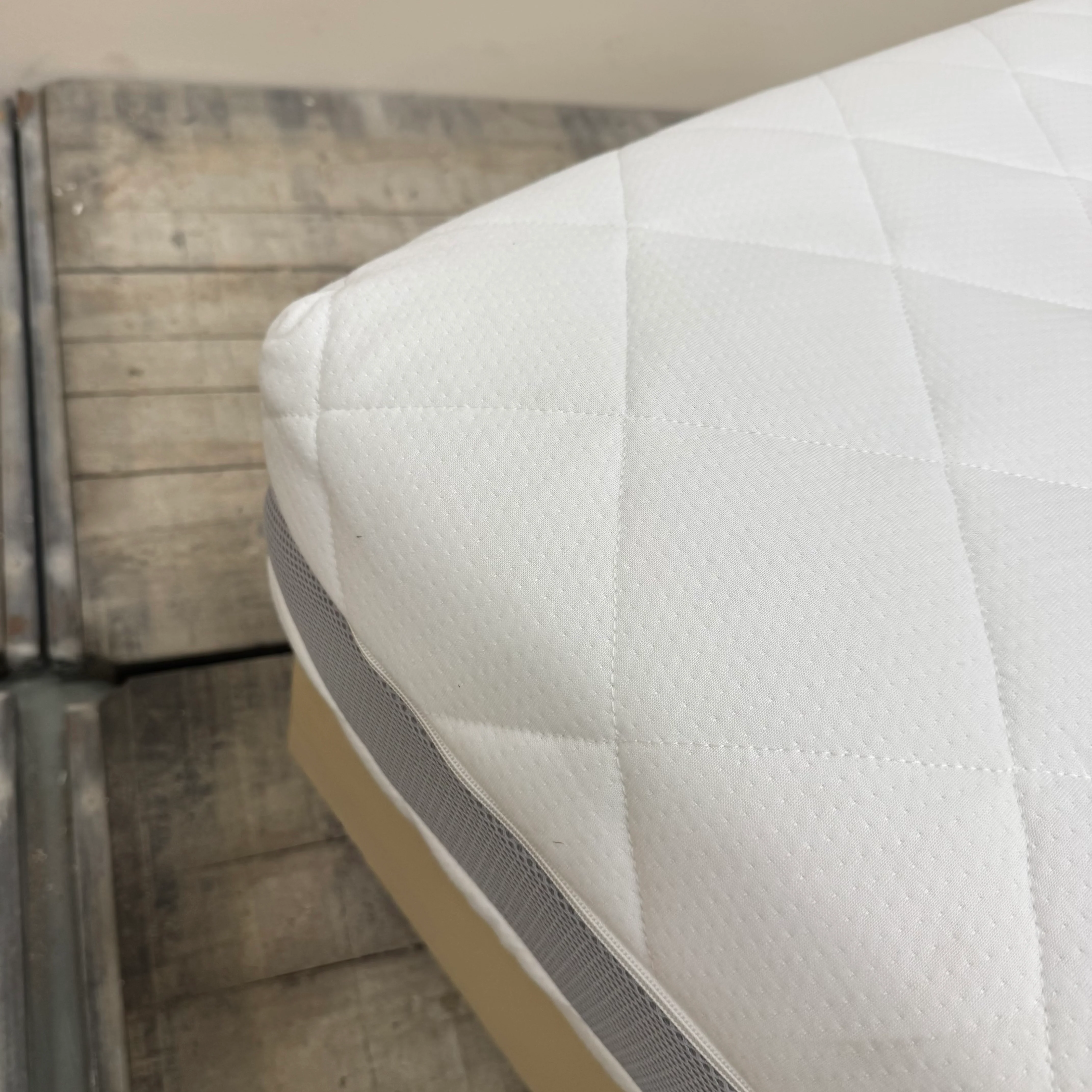 Boxspringbett creme 90x200 mit Matratze Bett Gebraucht Hotelbett - Image 6