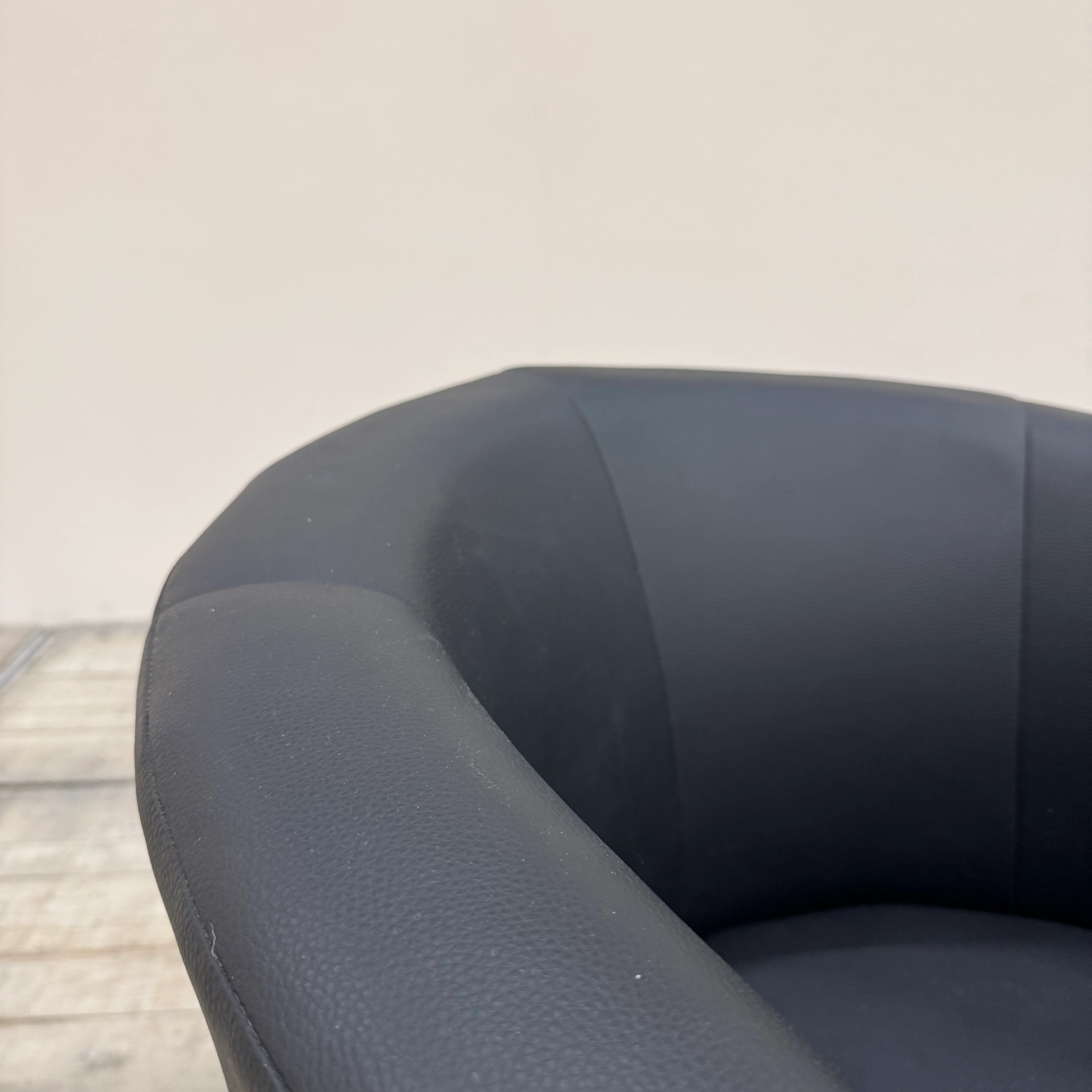 Cocktailsessel schwarz Kunstleder Sessel gebraucht - Image 3