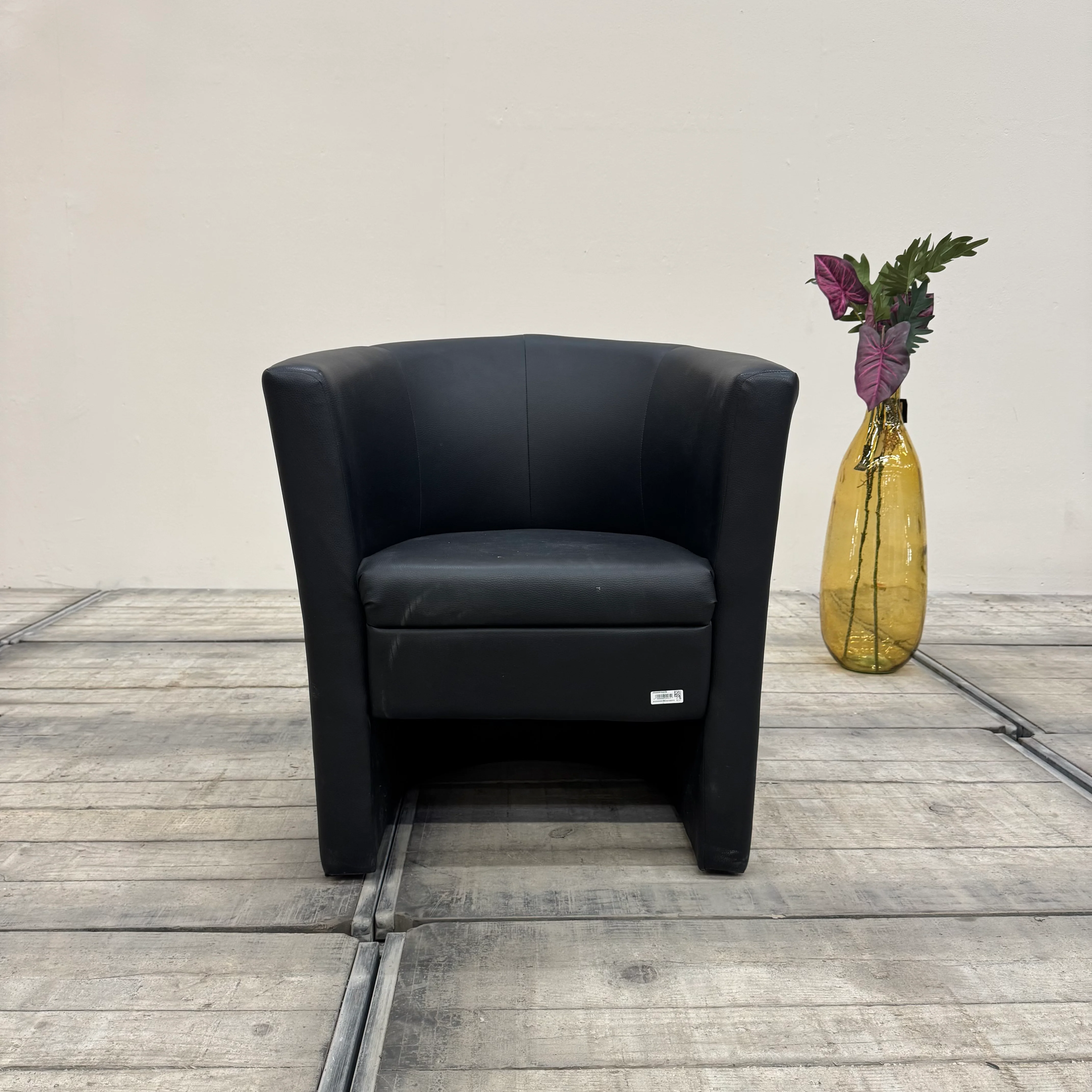 Cocktailsessel schwarz Kunstleder Sessel gebraucht - Image 6