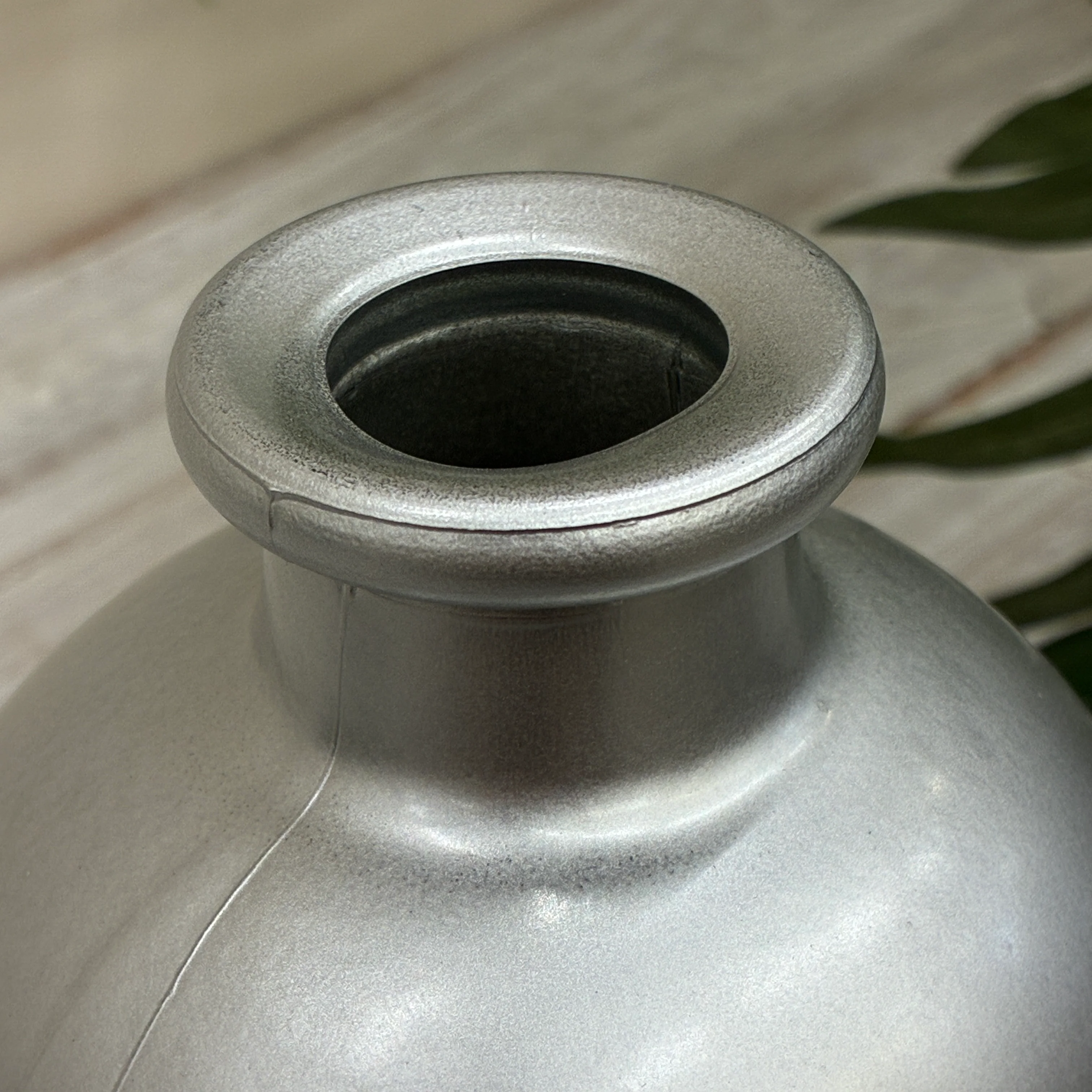 Countryfield Vase Silber Schwarz Matt Design Deko 25cm - Image 4