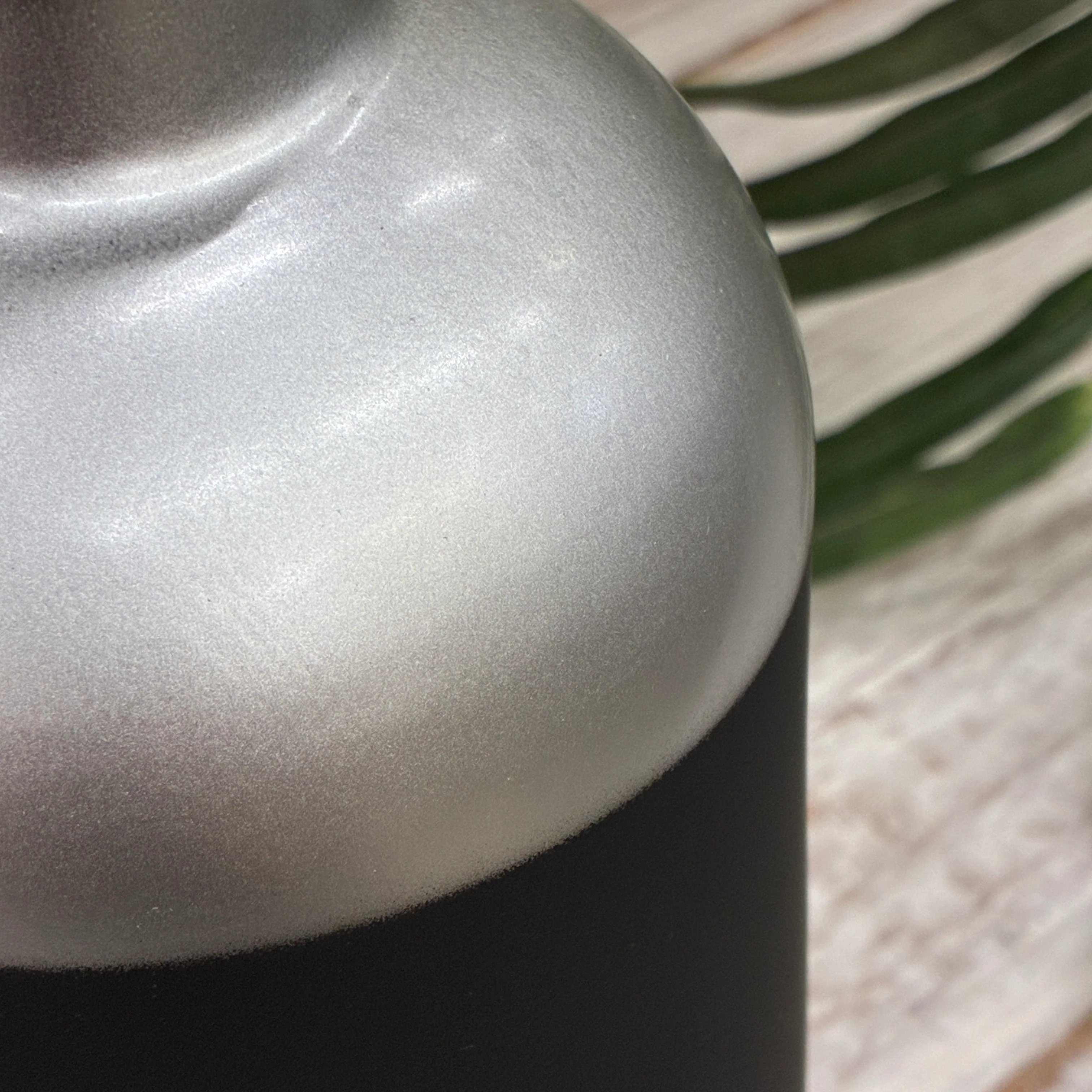 Countryfield Vase Silber Schwarz Matt Design Deko 25cm - Image 5