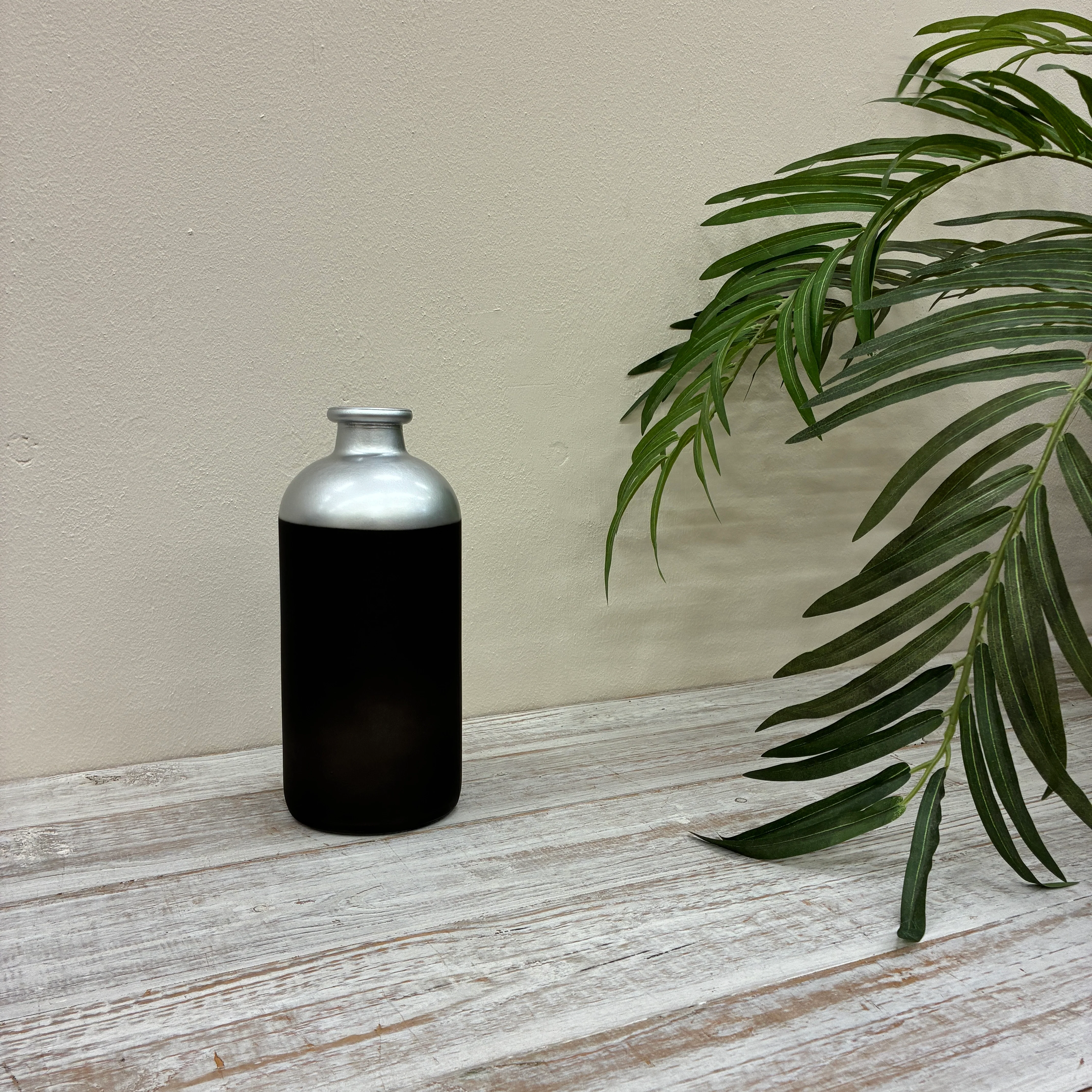Countryfield Vase Silber Schwarz Matt Design Deko 25cm - Image 7