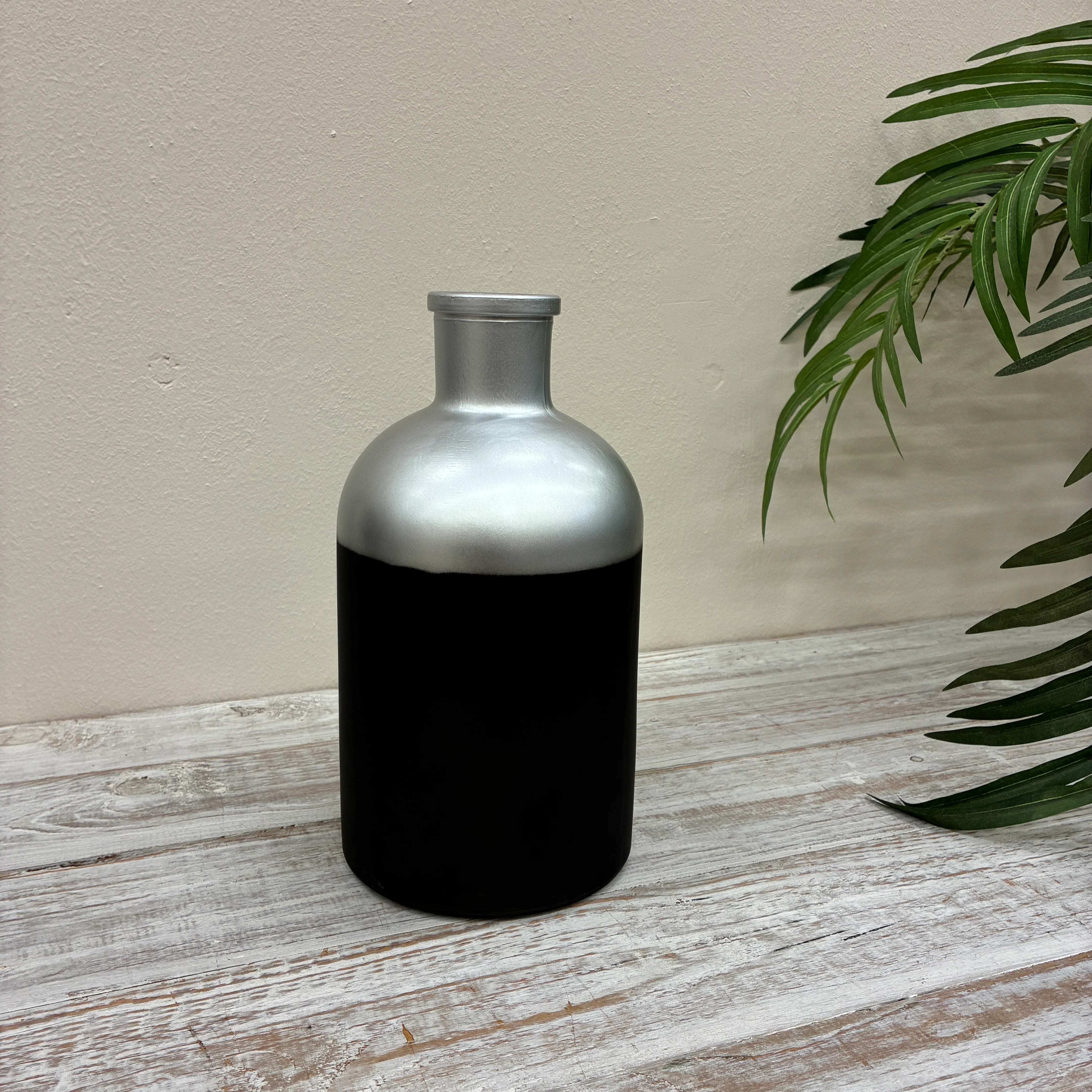 Countryfield Vase Silber Schwarz Matt Design Deko 27cm - Image 7
