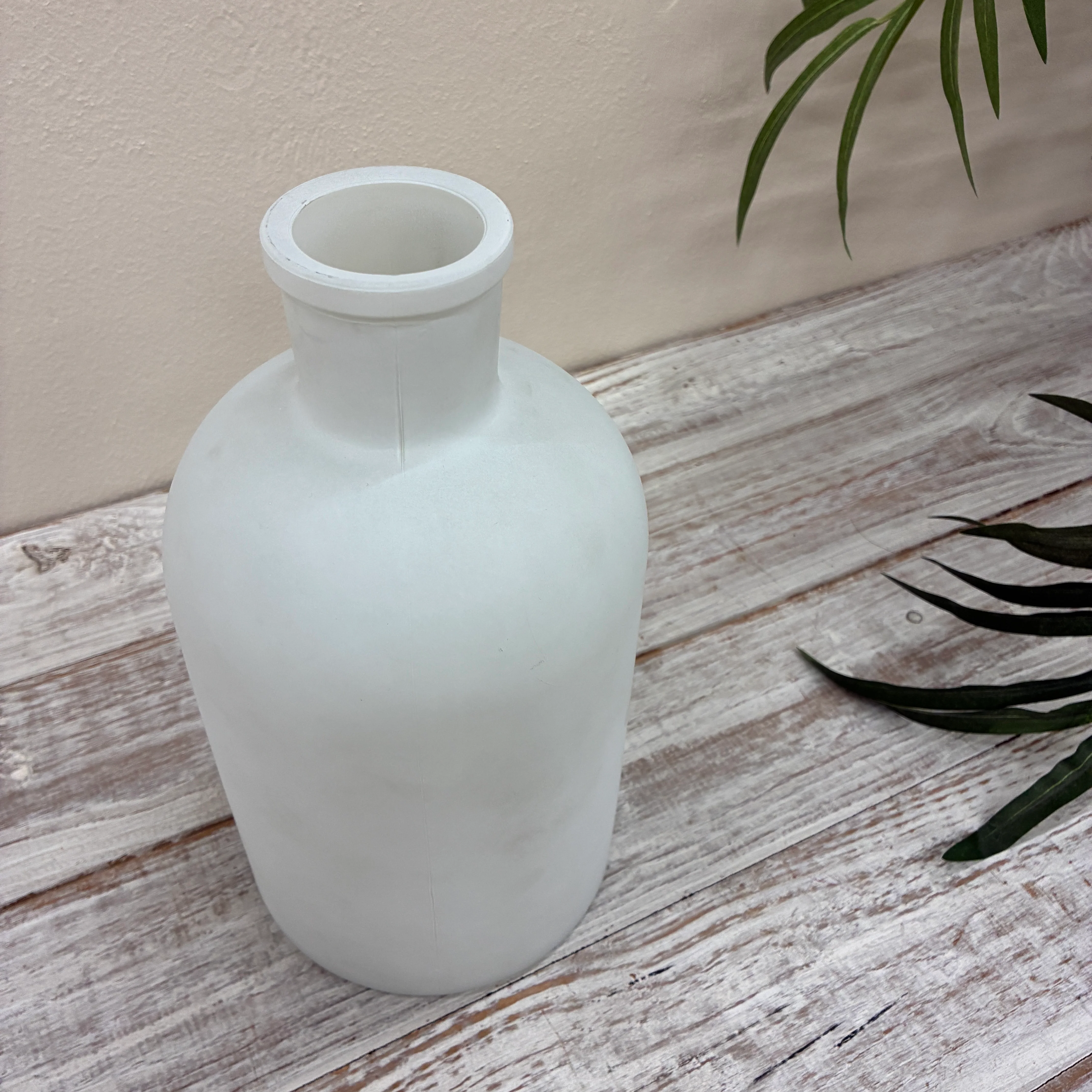 Countryfield Vase Weiß Matt Glas 27cm Dekoflasche - Image 3