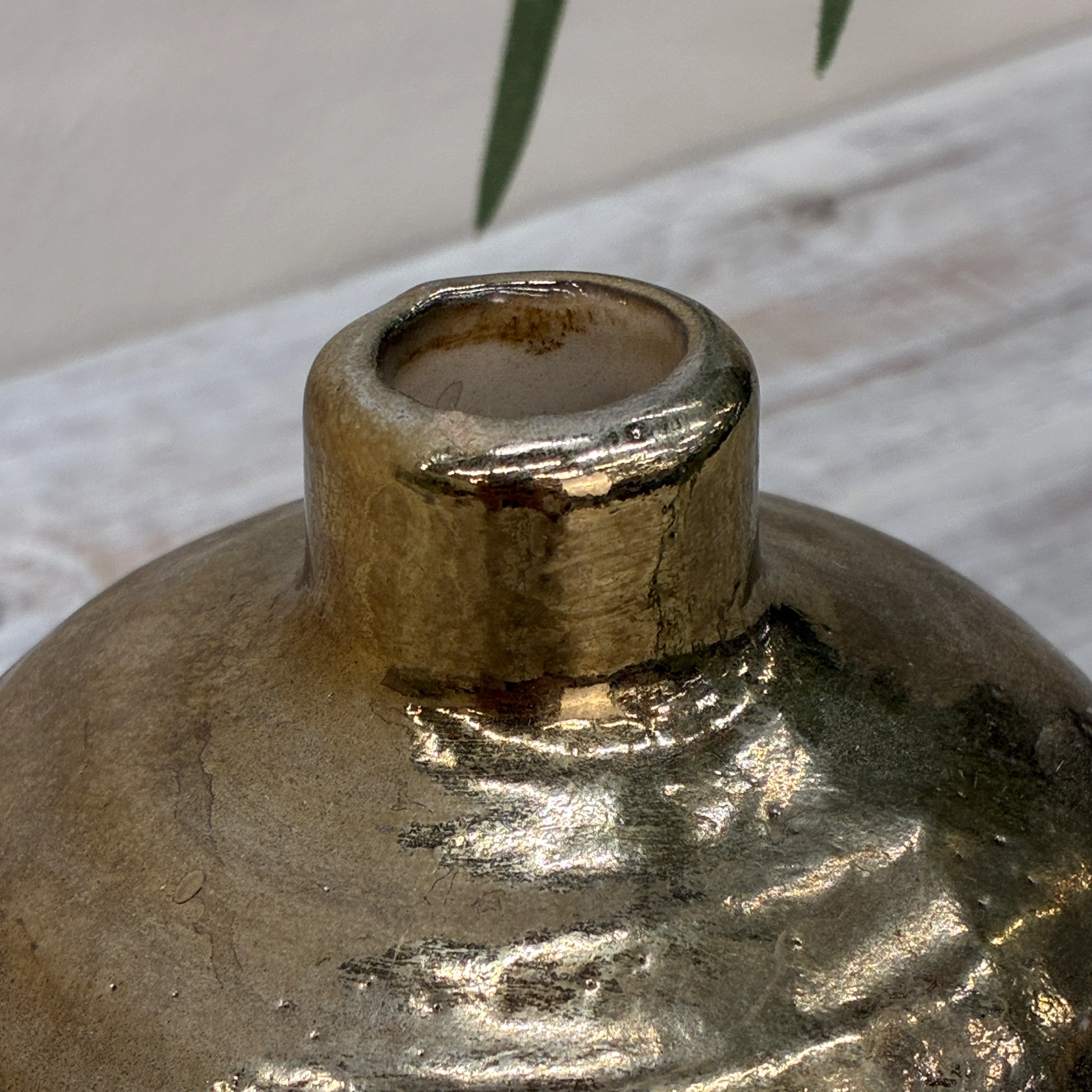 Countryfield Vase Schwarz Gold Deko Vase Vintage 13cm - Image 4