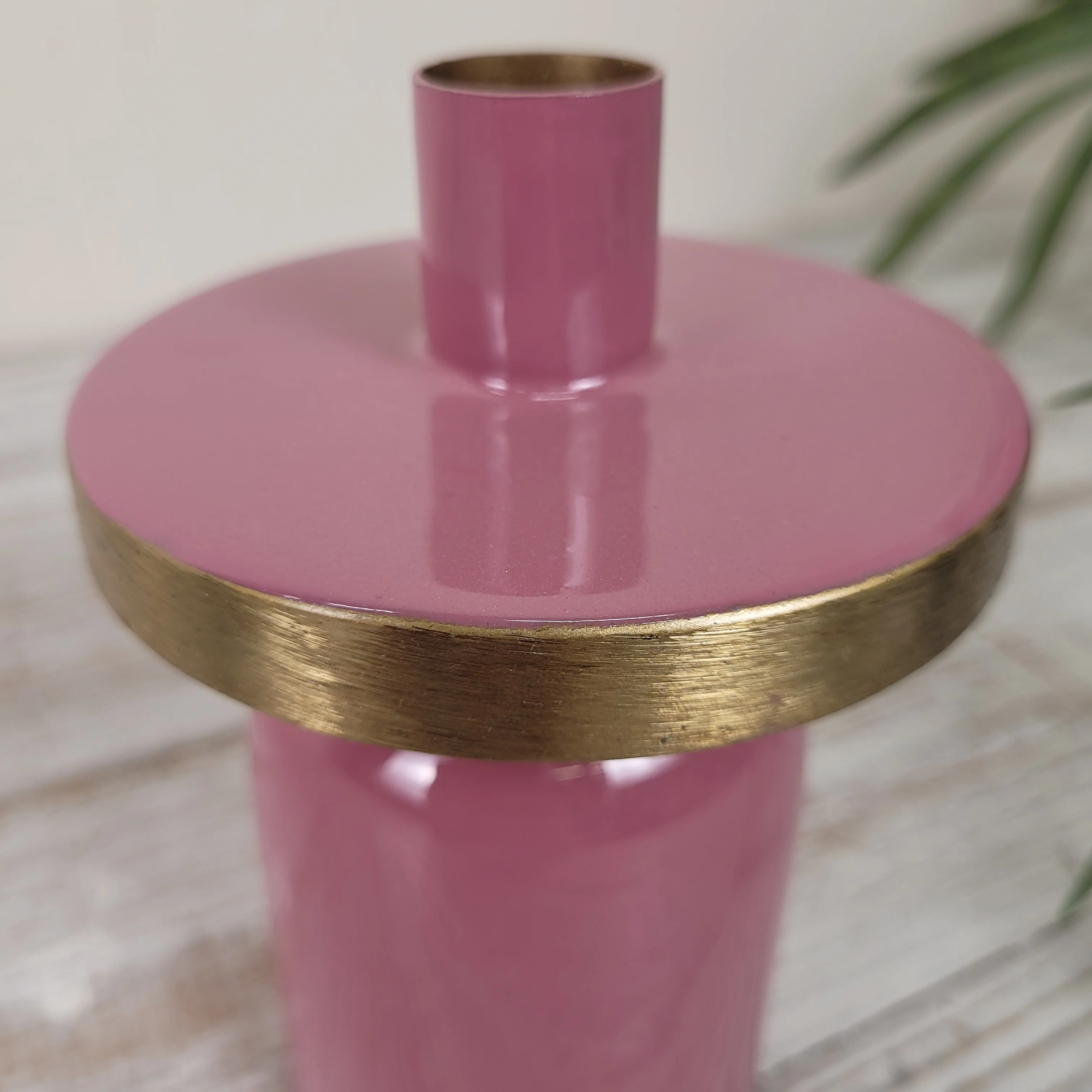 Kerzenständer 14cm Pink Gold Metall Moderner Kerzenhalter Deko - Image 3