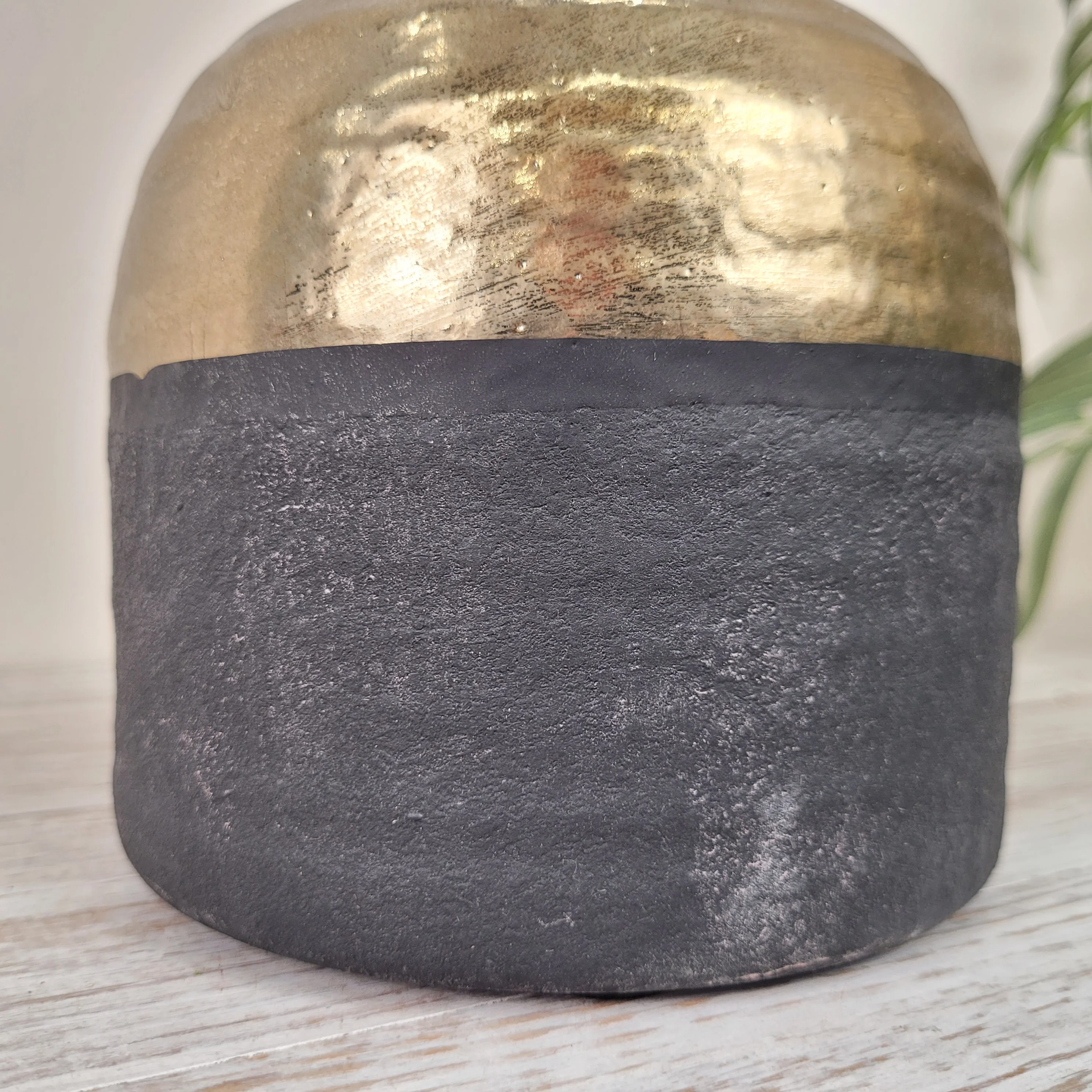 Countryfield Terri Design Vase Keramik Gold Schwarz Struktur Modern Neu - Image 3
