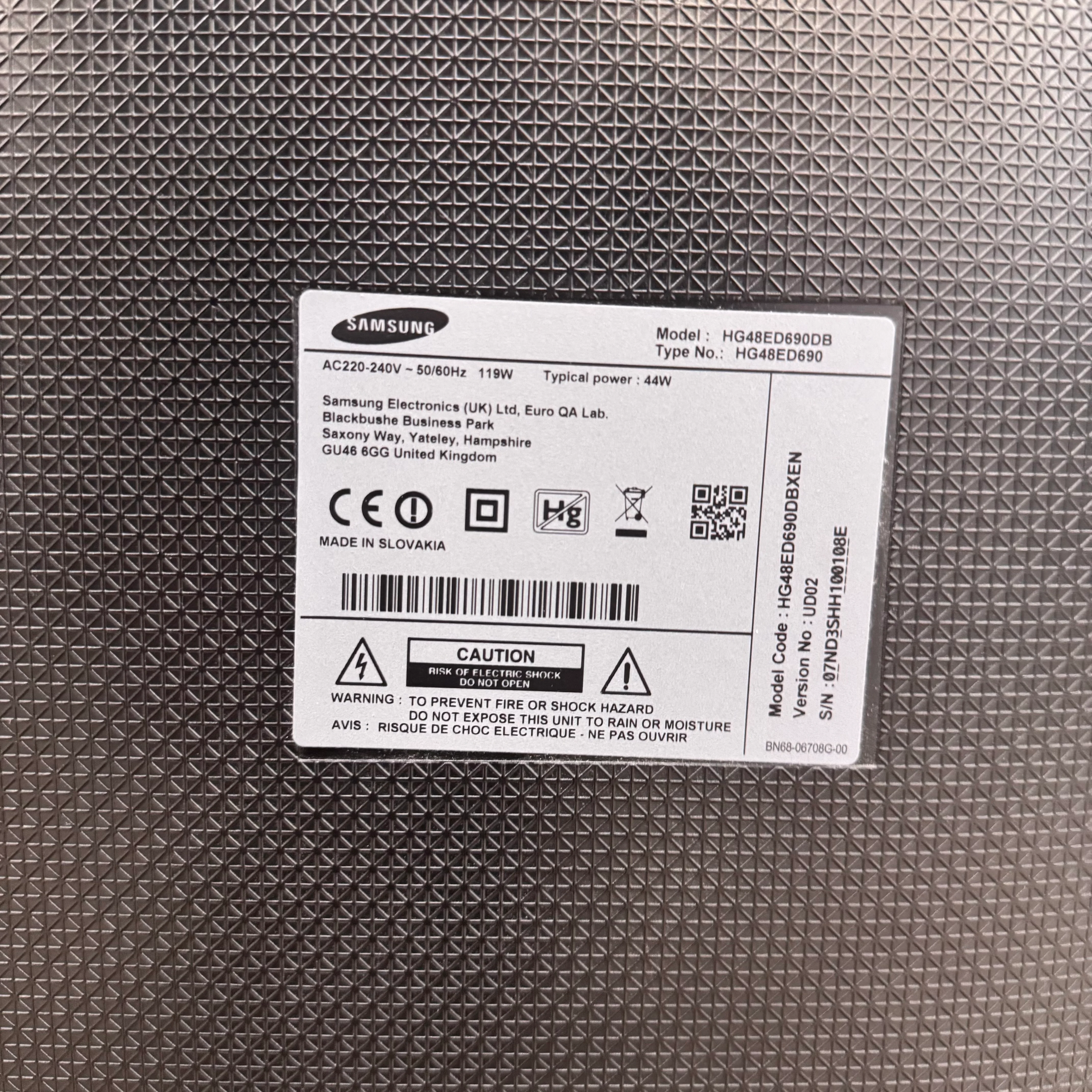 Samsung Smart-TV Schwarz Kunststoff 48 Zoll Fernseher Gebraucht - Image 5