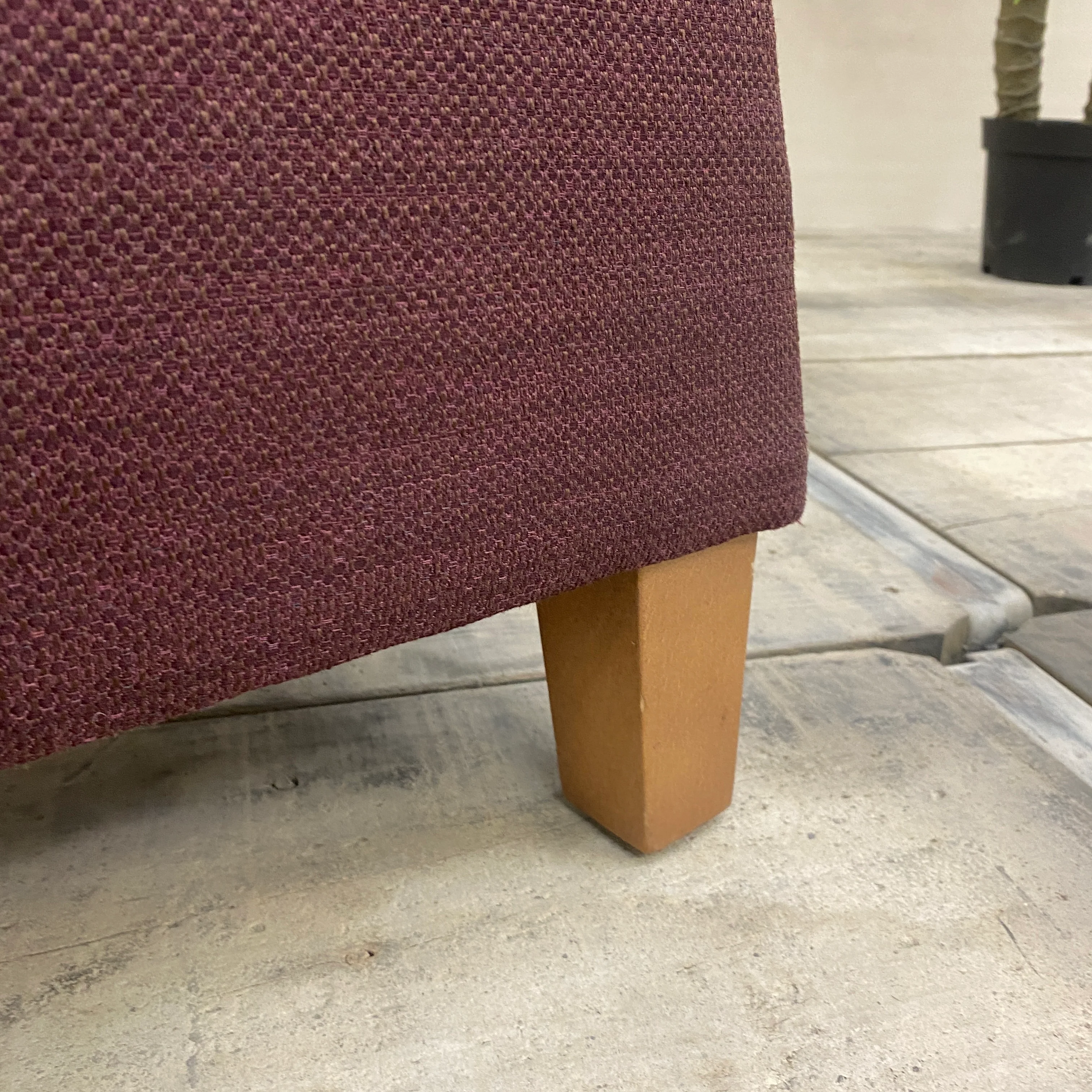 Sitzhocker Lila Polster Design Fußhocker Hocker Gebraucht - Image 4