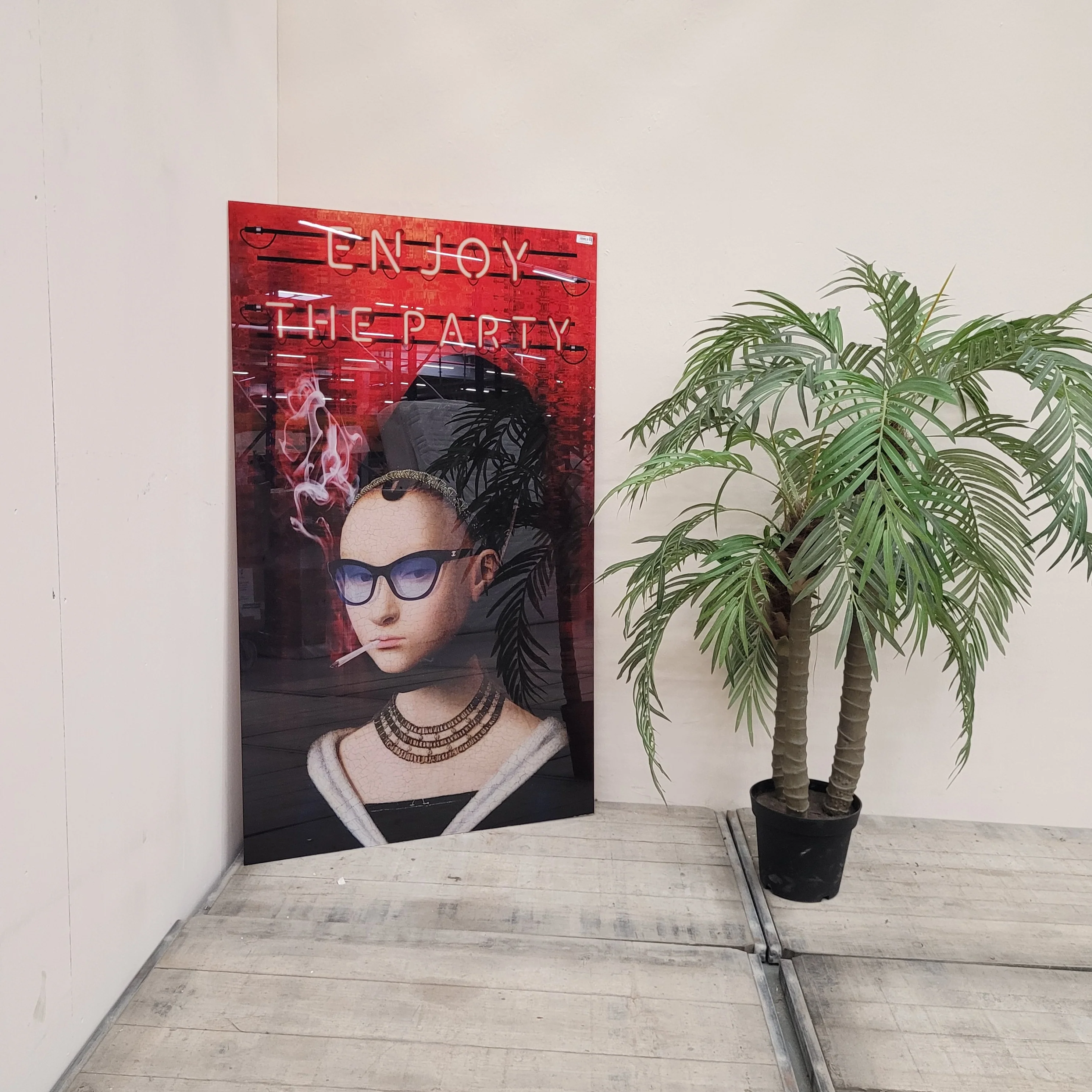 Wandbild "Enjoy The Party" Acrylglas-Print Modern Deko Gebraucht