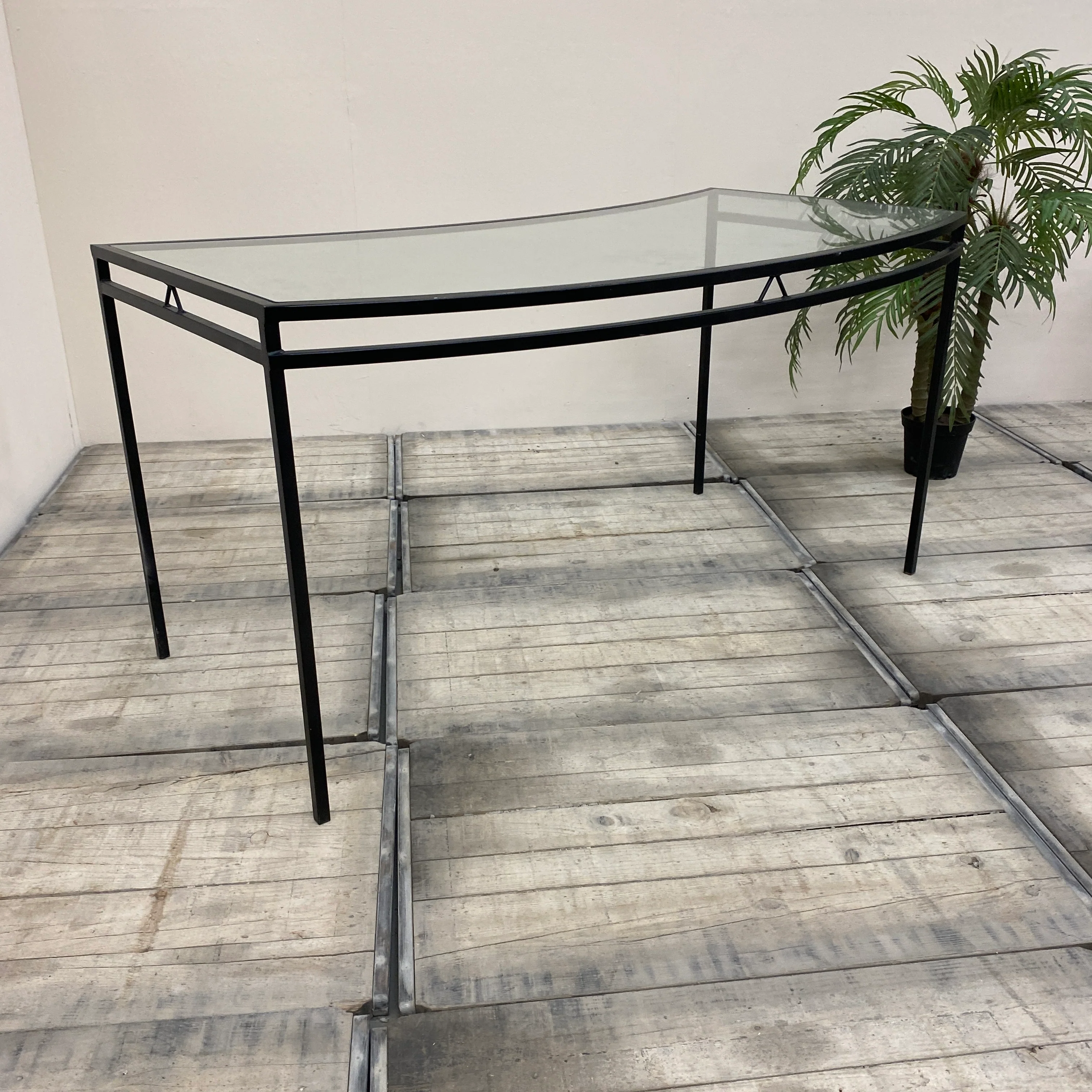 Tisch schwarz Glas Eisen 180x90 Geschwungen Gebraucht - Image 11