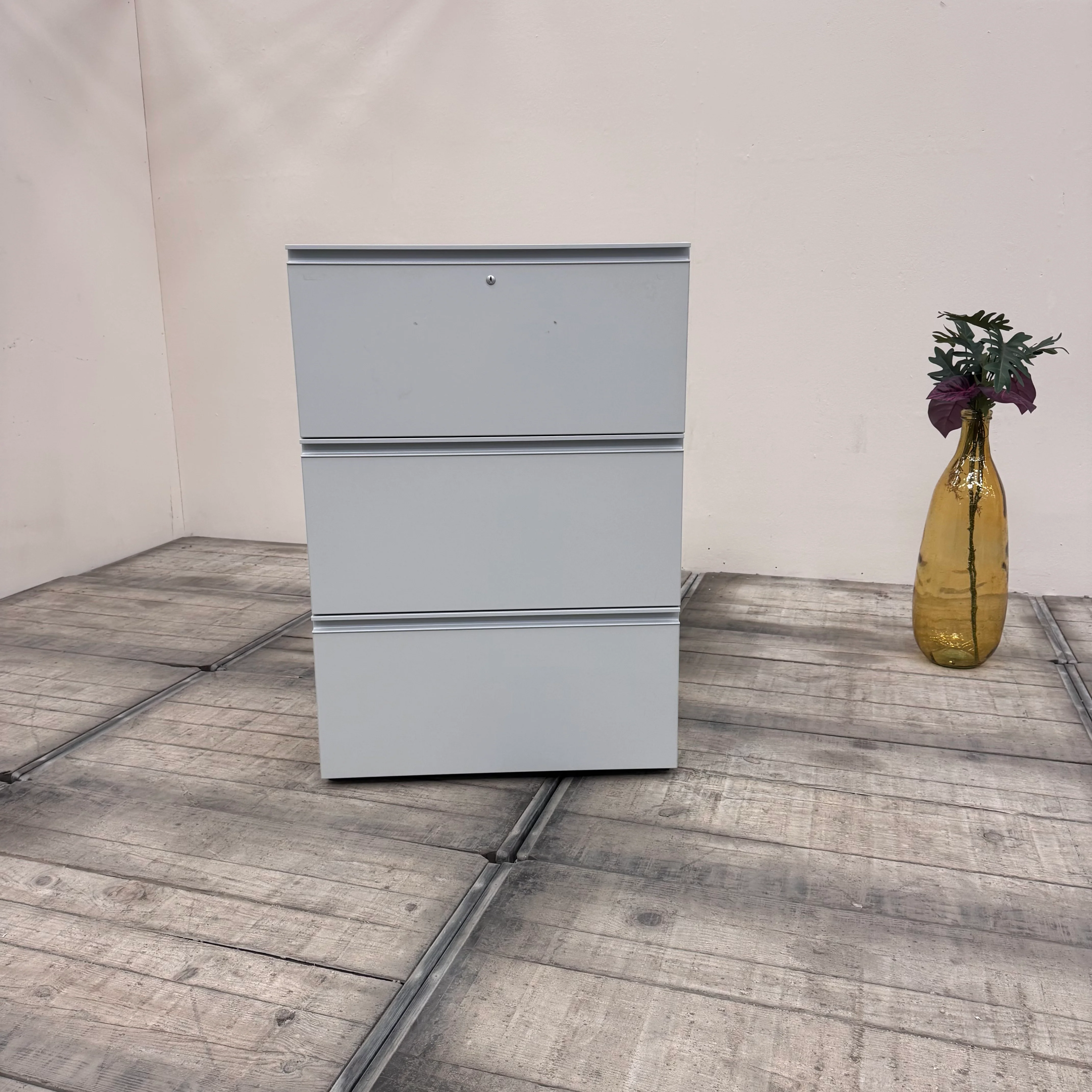Hängeregisterschrank grau 90cm Büro Schrank Aktenschrank Gebraucht - Image 2