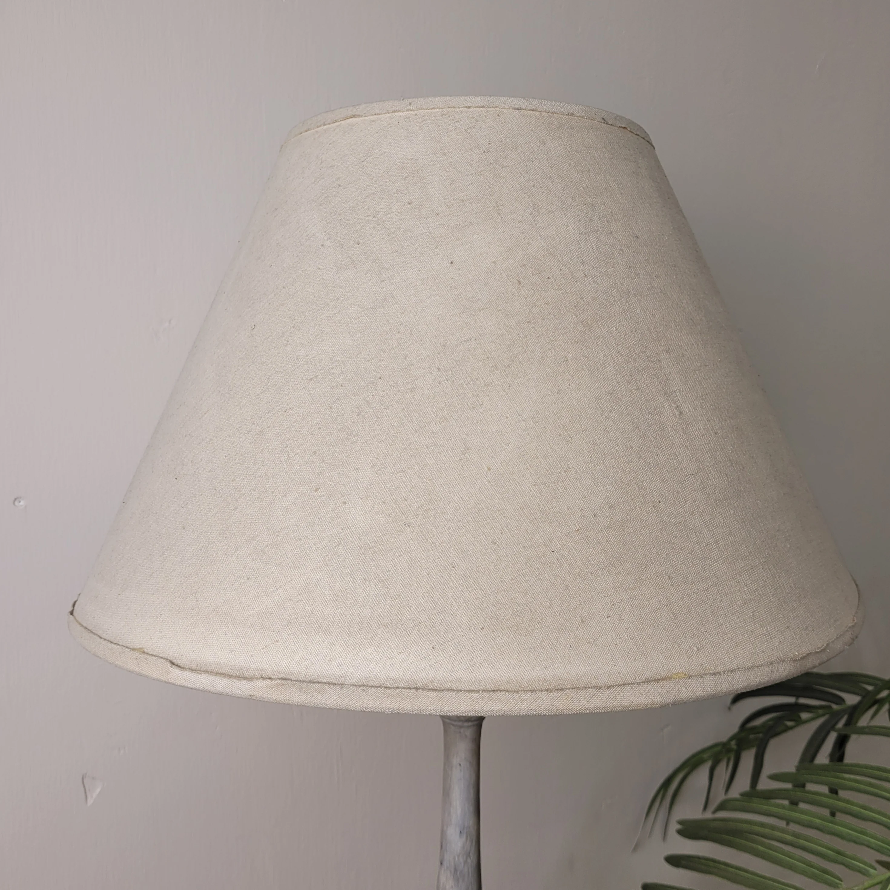 Tischlampe Grau Vintage Lampe Klassisch Landhausstil Gebraucht - Image 3
