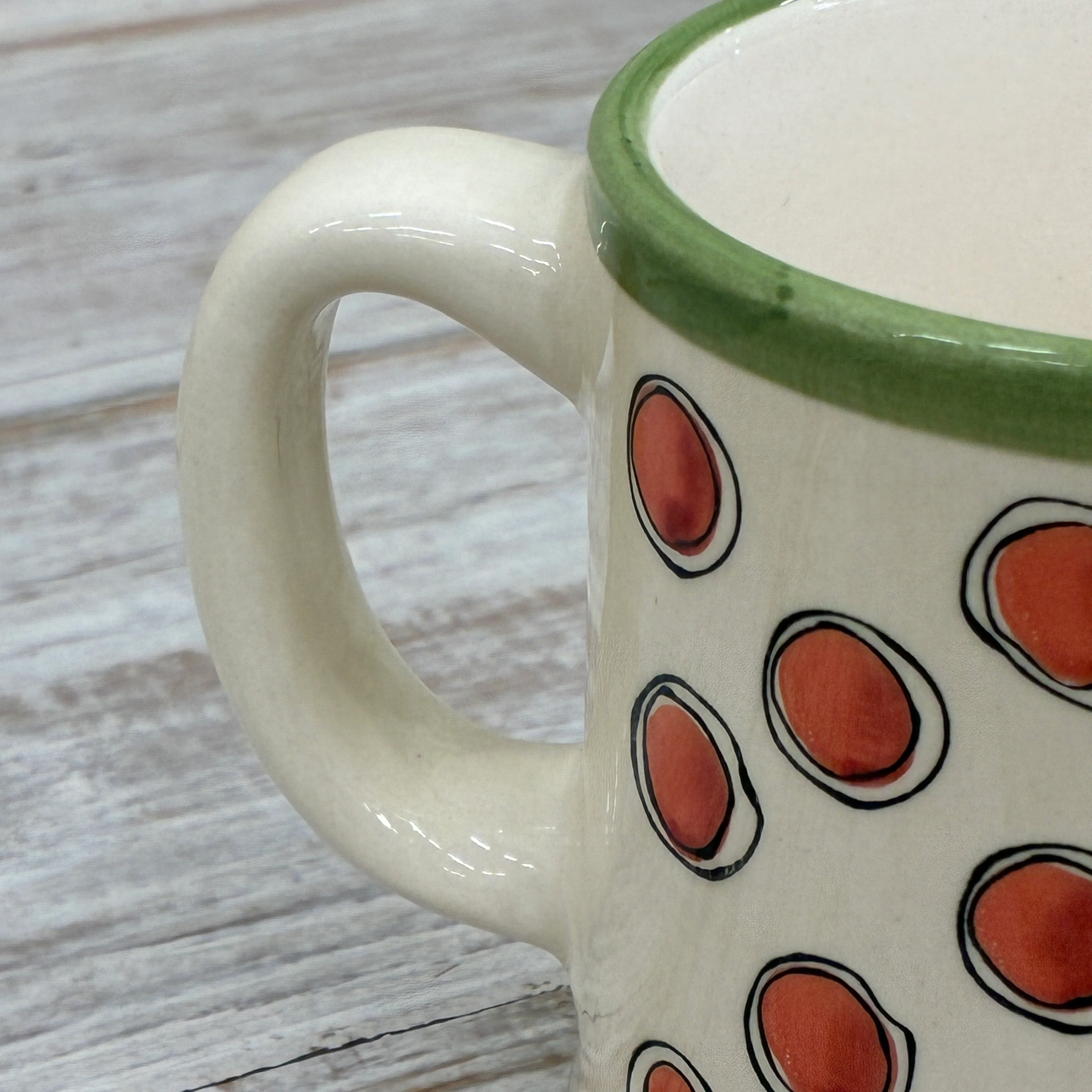 Jet Seasons Tasse 160ml Creme Rot Gepunktet Keramik - Image 7
