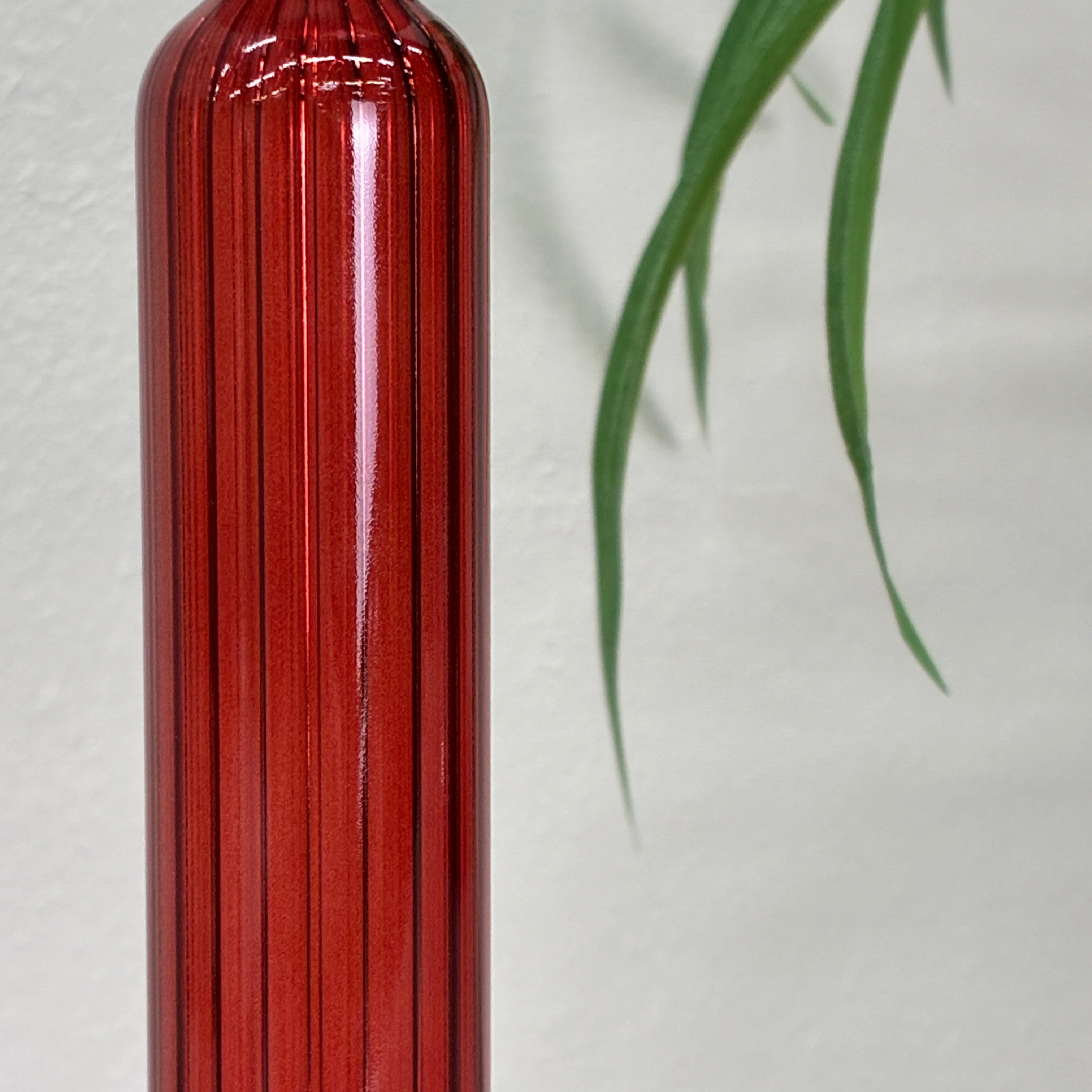 Kerzenständer rot Glas Ständer Deko Kerzenhalter 29cm - Image 5