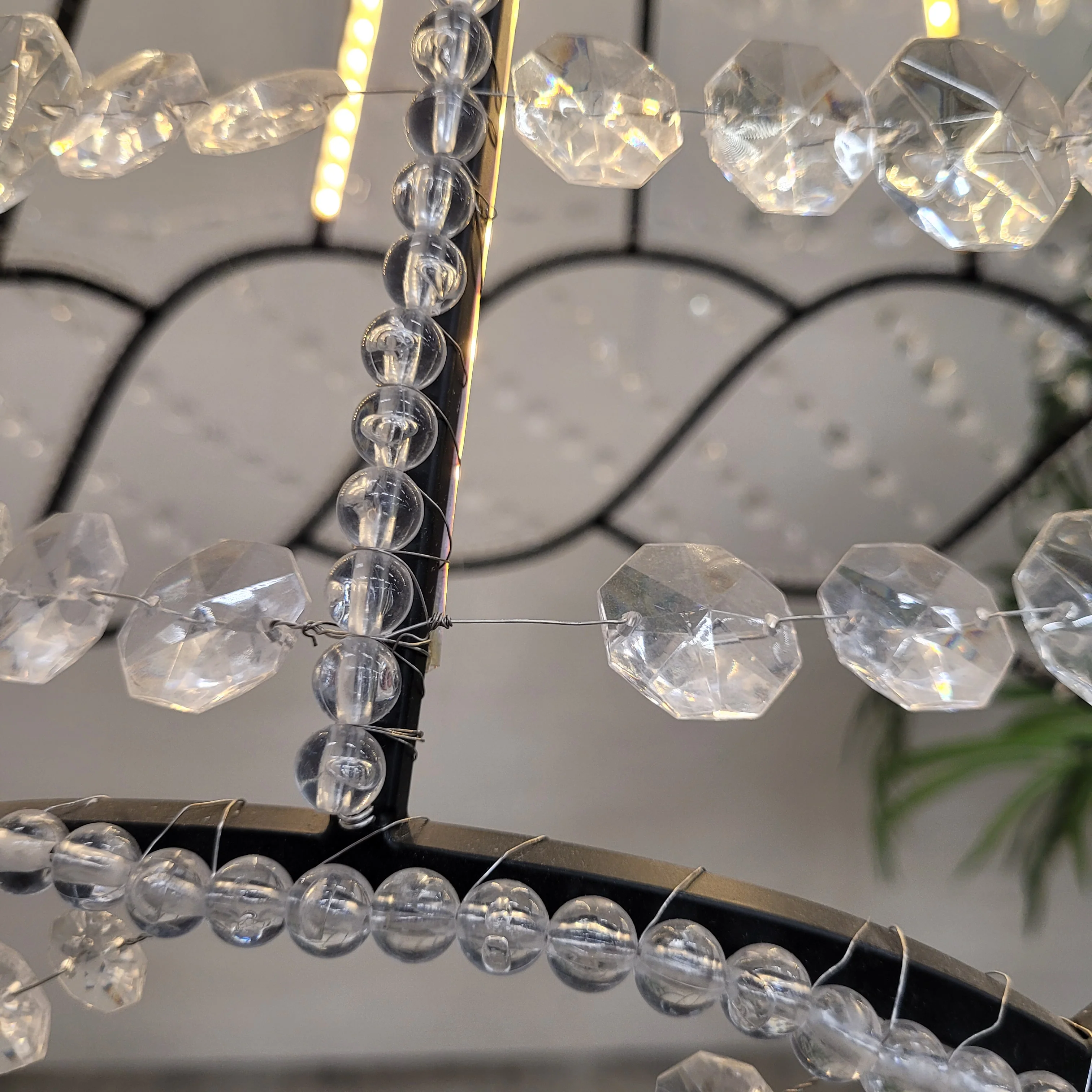 Kare Design Duchess Hängeleuchte Schwarz/Kristall LED-Kronleuchter Deckenlampe Lampe - Image 6