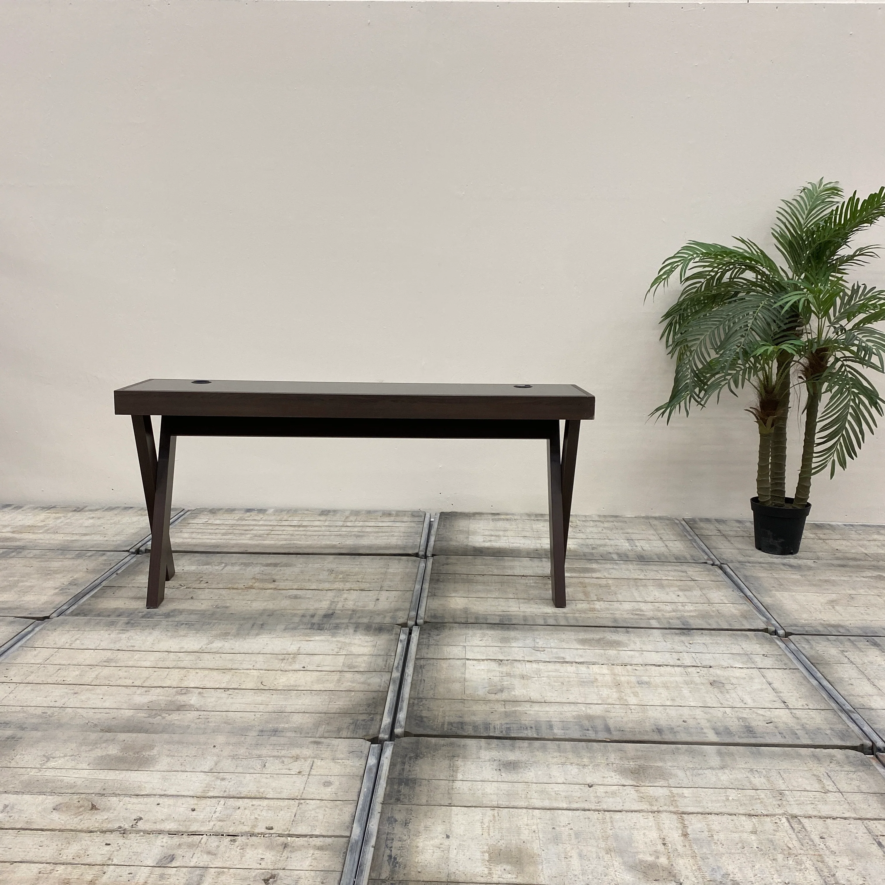 Konsolentisch Glas Schwarz Dunkelbraun Schreibtisch 160x40 Tisch Gebraucht - Image 6