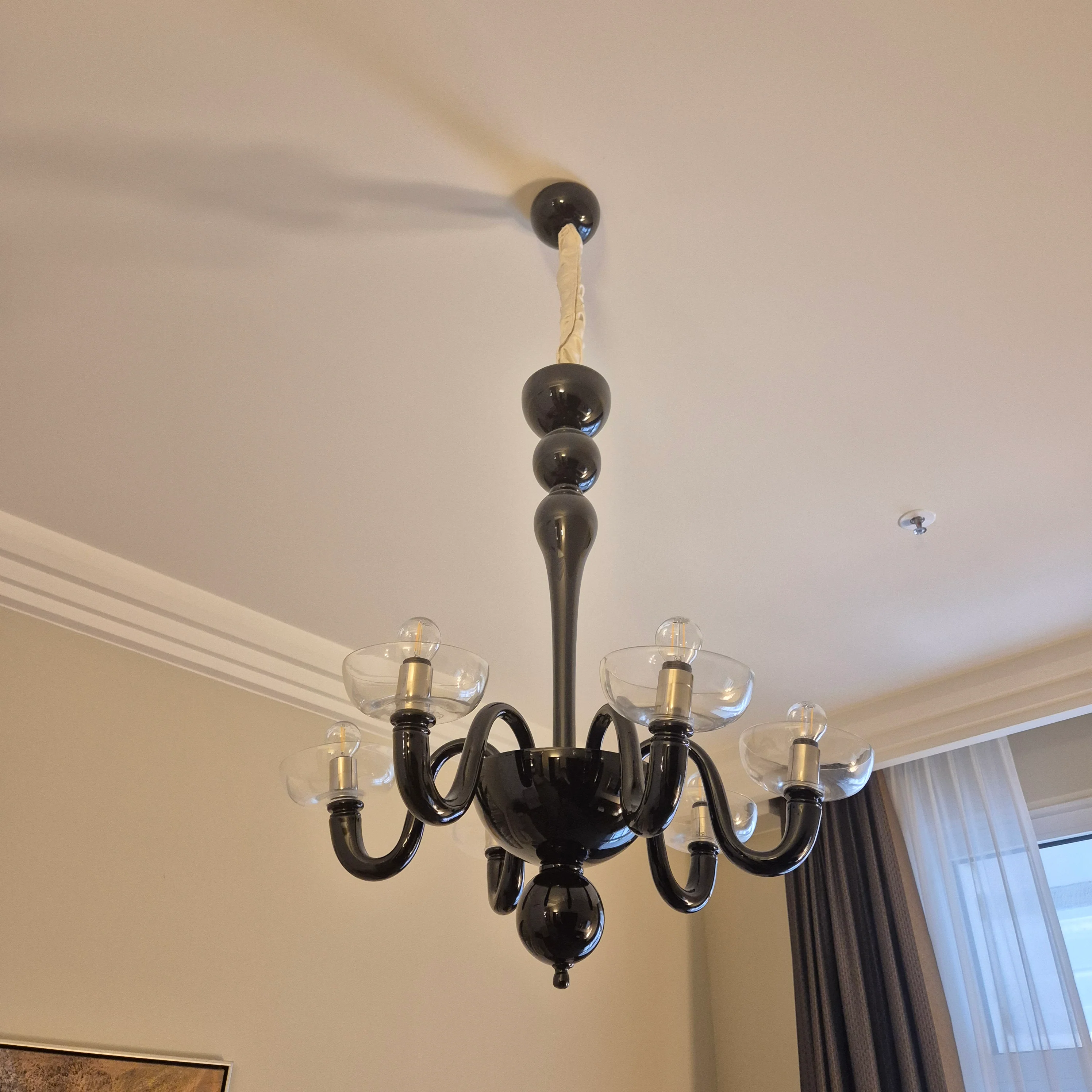 Kronleuchter Murano Glas schwarz Atlantic Hotel Hamburg gebraucht Lampe - Image 6