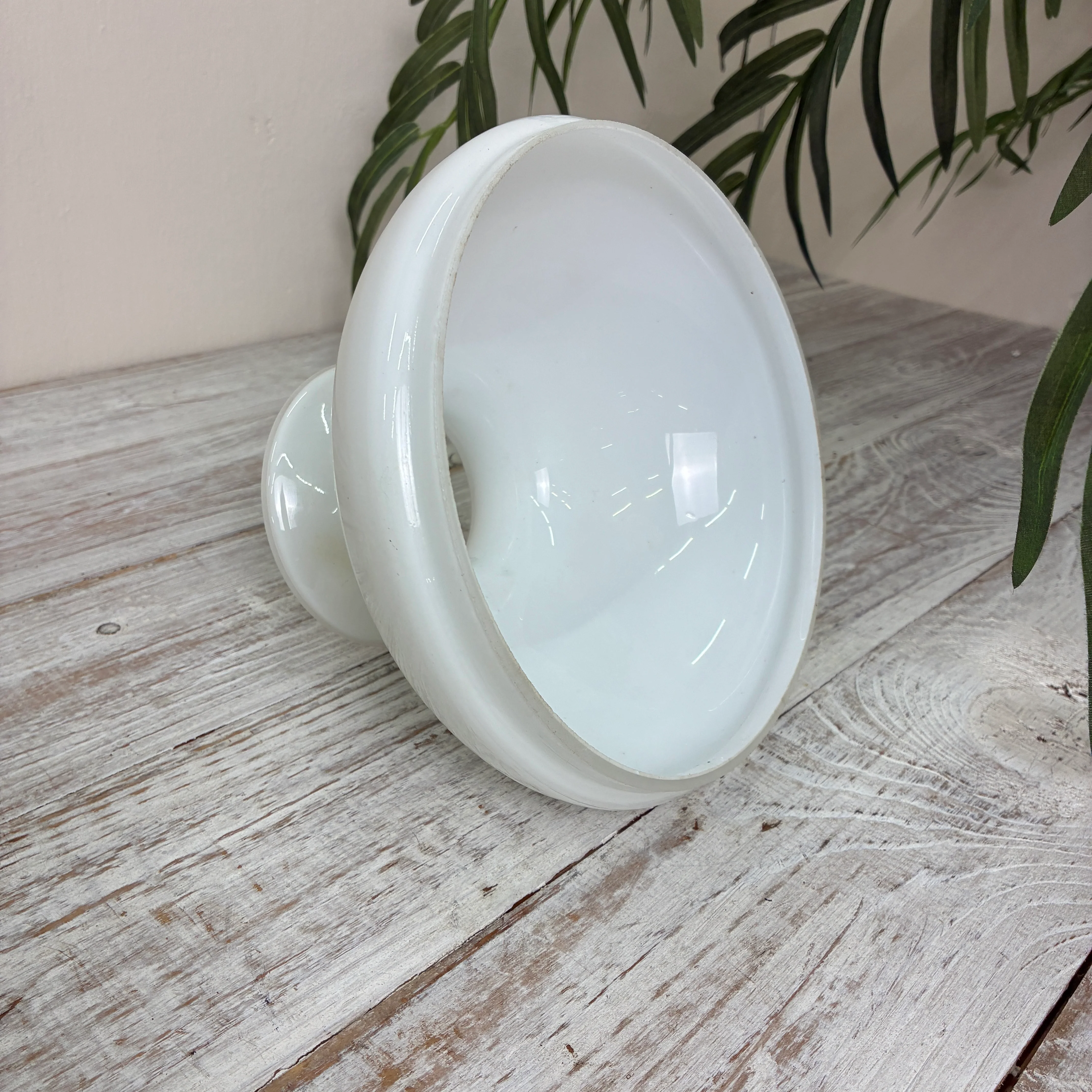 Vintage Lampenschirm Milchglas für Petroleumlampe Ersatzglas Weiß Gebraucht - Image 6