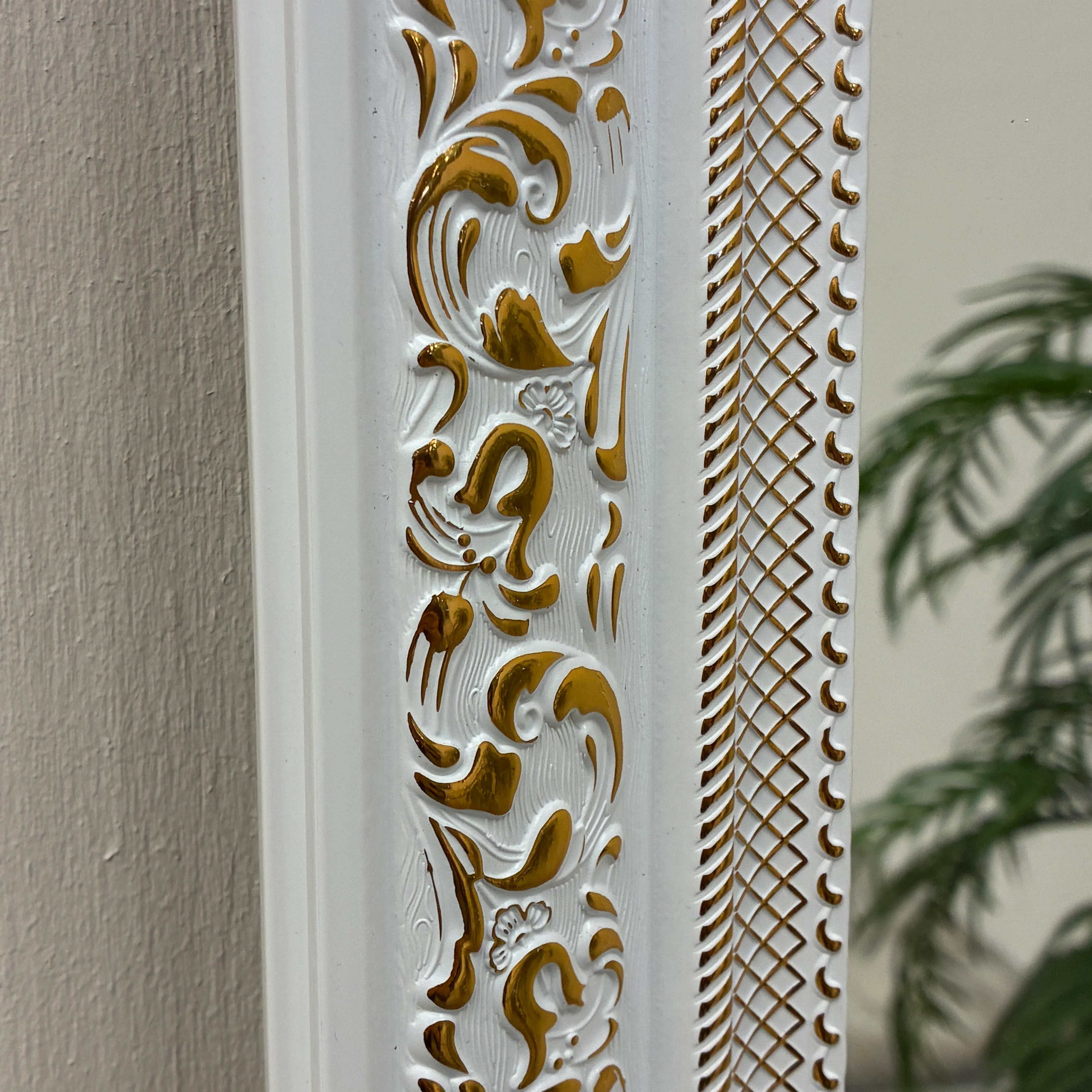 Wandspiegel Weiß/Gold Barock-Stil 185cm Neuware Deko Spiegel - Image 3