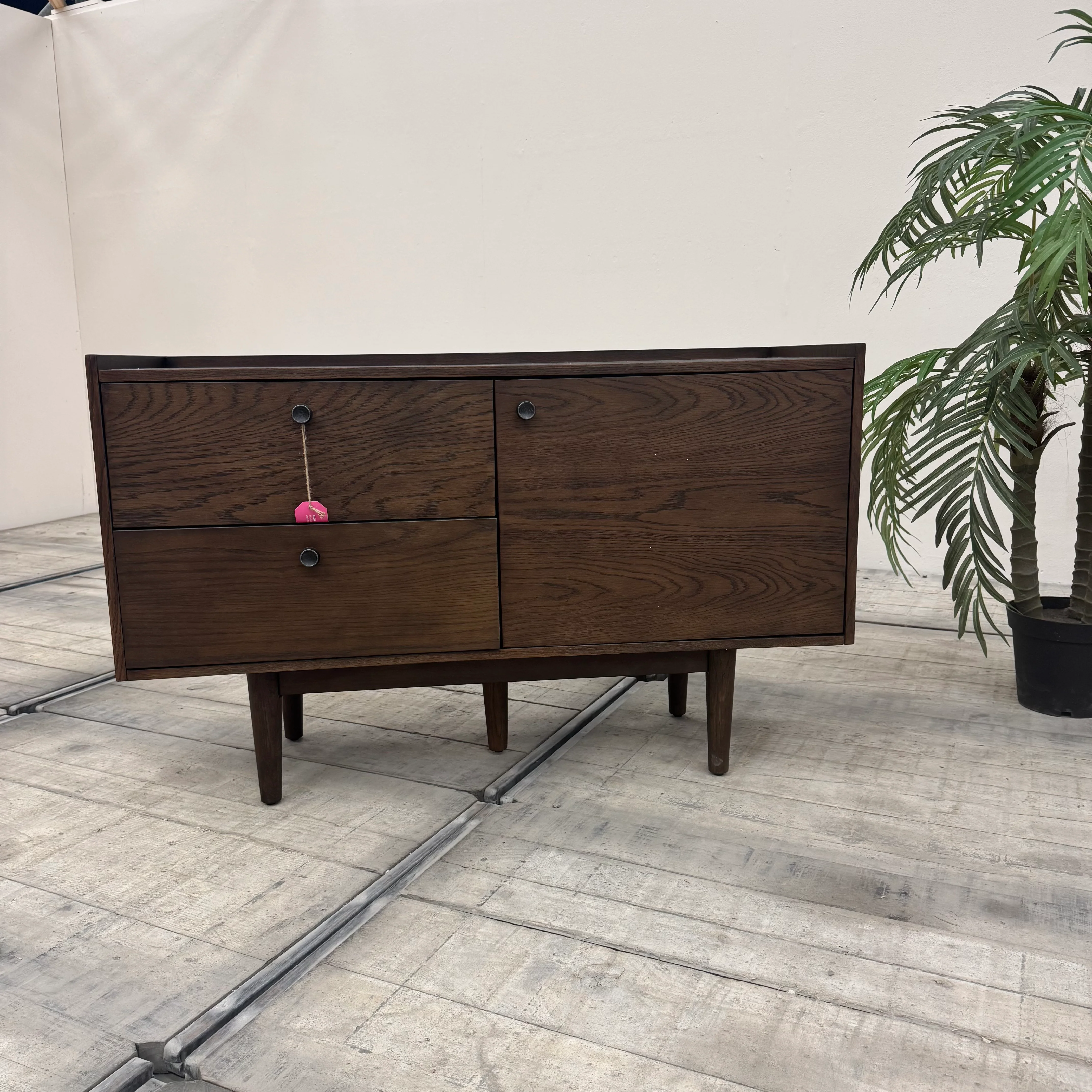 Oh My! Sideboard Massivholz Eiche Dunkelbraun Retro Skandi Schrank 23164 - Image 11