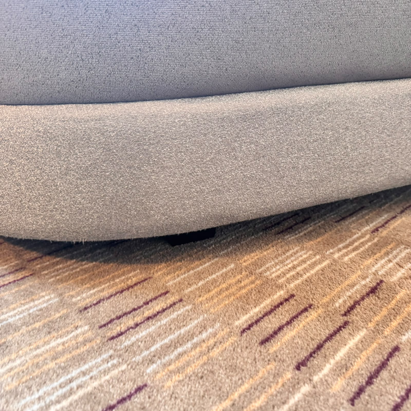 Ottomane Loungesofa grau Stoff Hotelsofa 2-Sitzer gebraucht R - Image 4