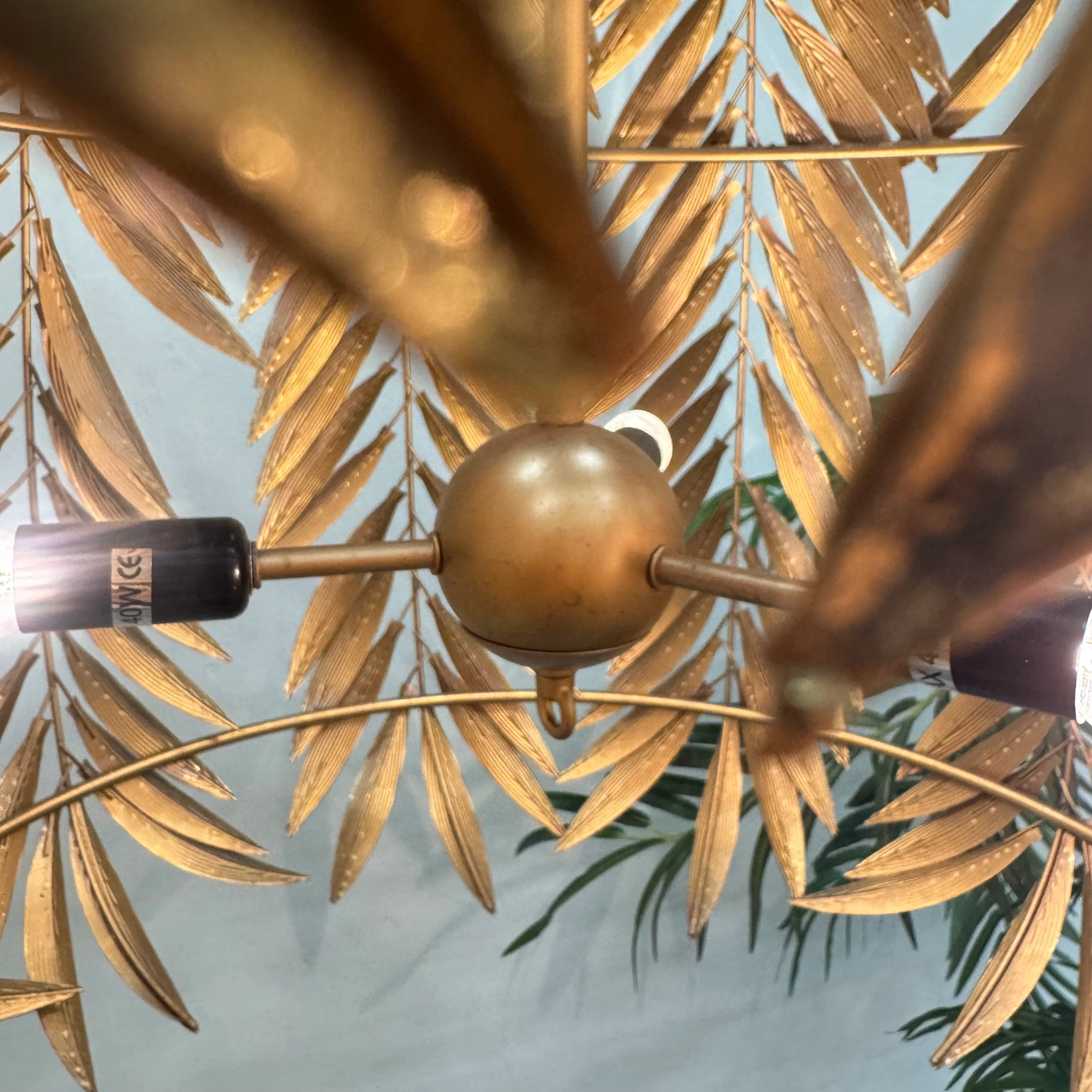 PTMD Mea Hängeleuchte Pendellampe Gold Metall Palmenblätter - Image 3