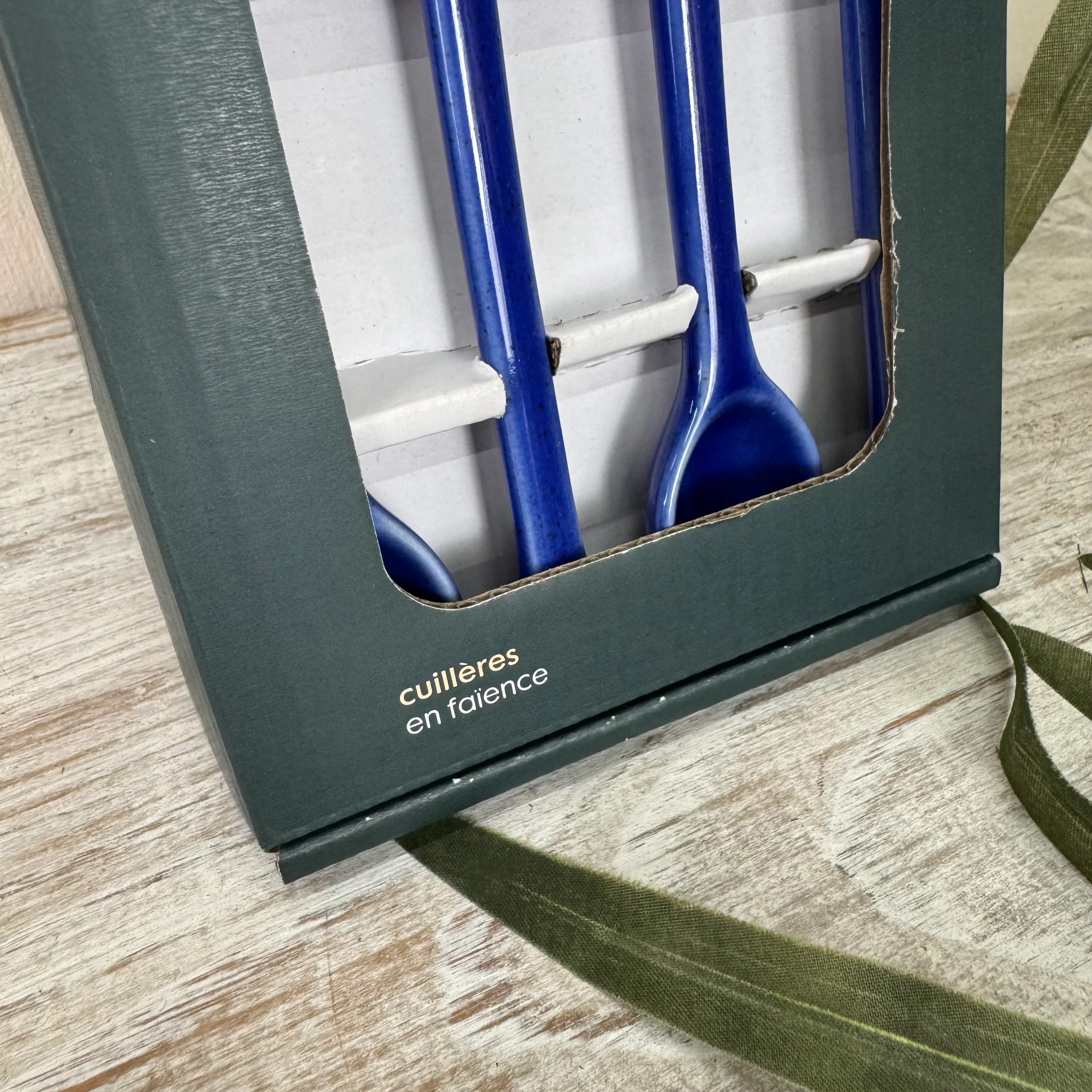 HEMA Keramik Löffel Set Blau 4-teilig Neuware Besteck Küchenbedarf - Image 8
