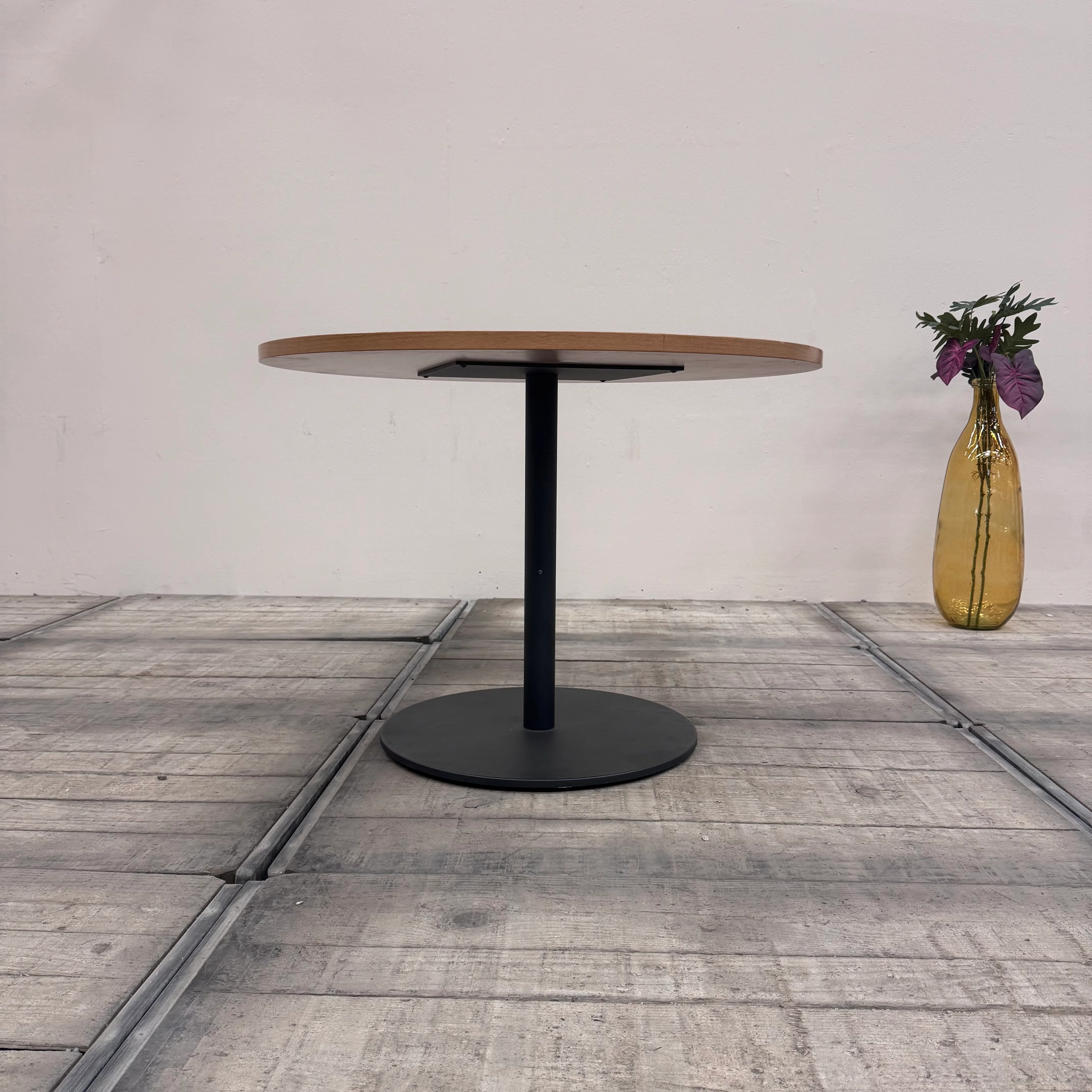 Runder Tisch braun Holz 100cm Bürotisch Gebraucht - Image 8
