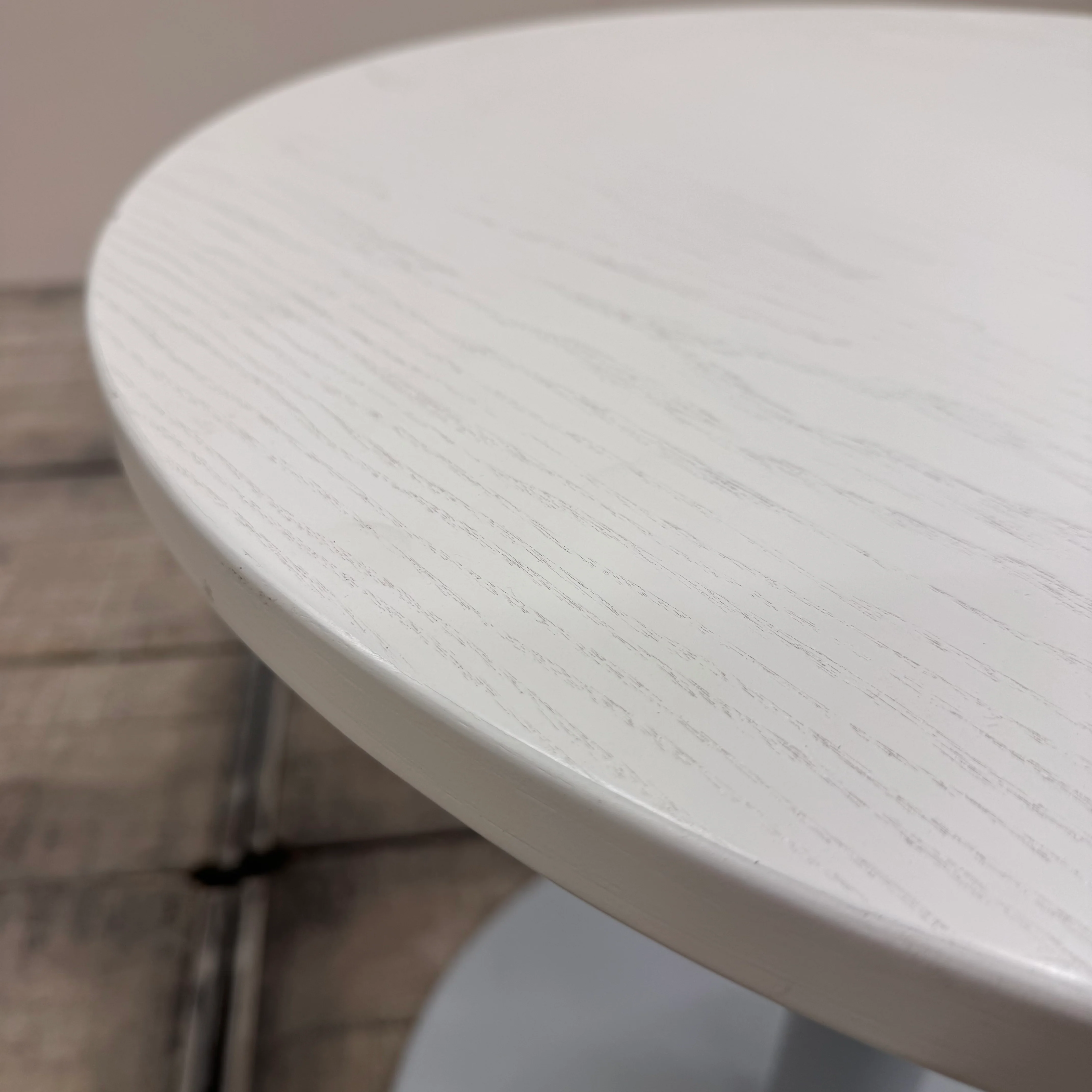 Runder Tisch weiß Holz 70cm Bürotisch Gebraucht - Image 4
