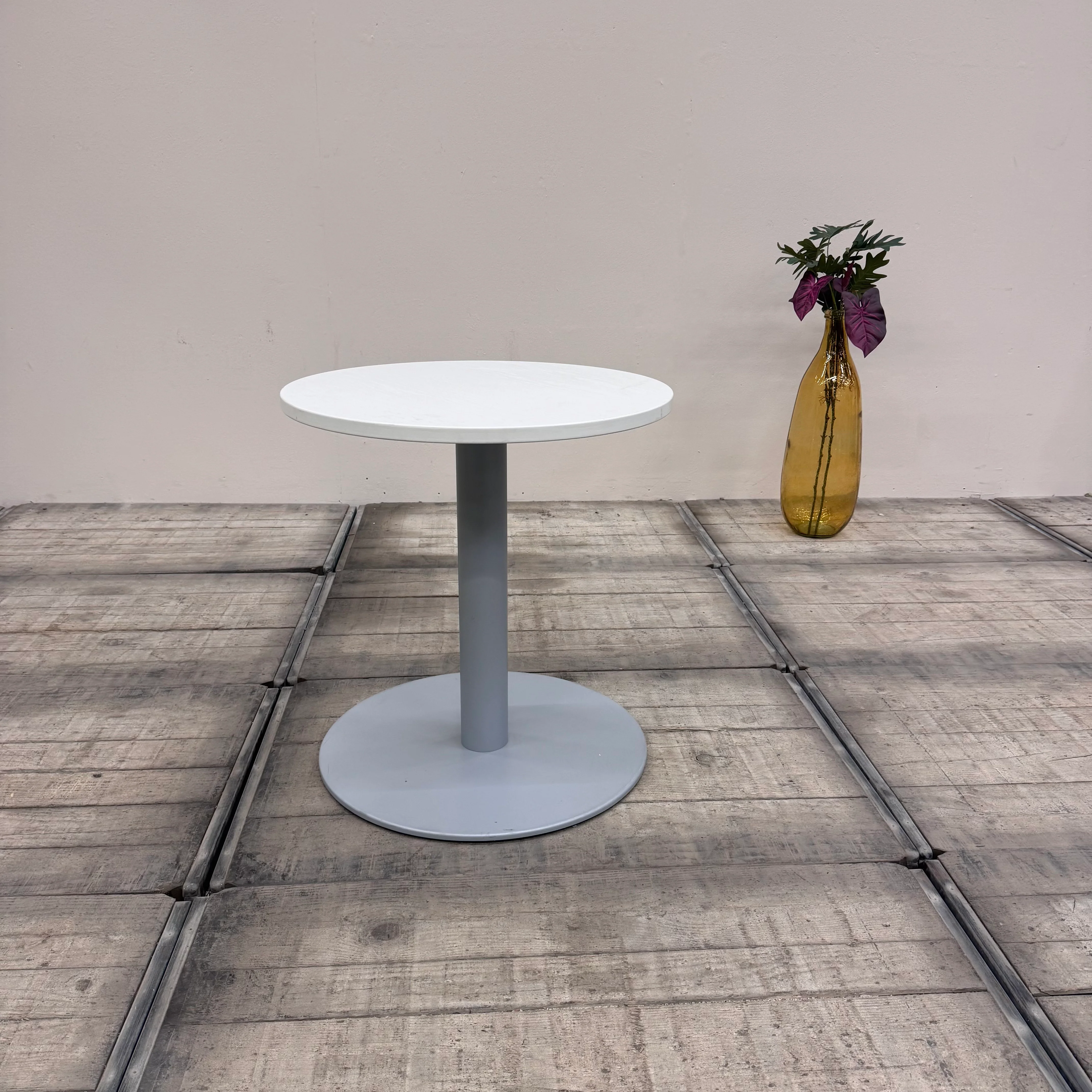 Runder Tisch weiß Holz 70cm Bürotisch Gebraucht - Image 6
